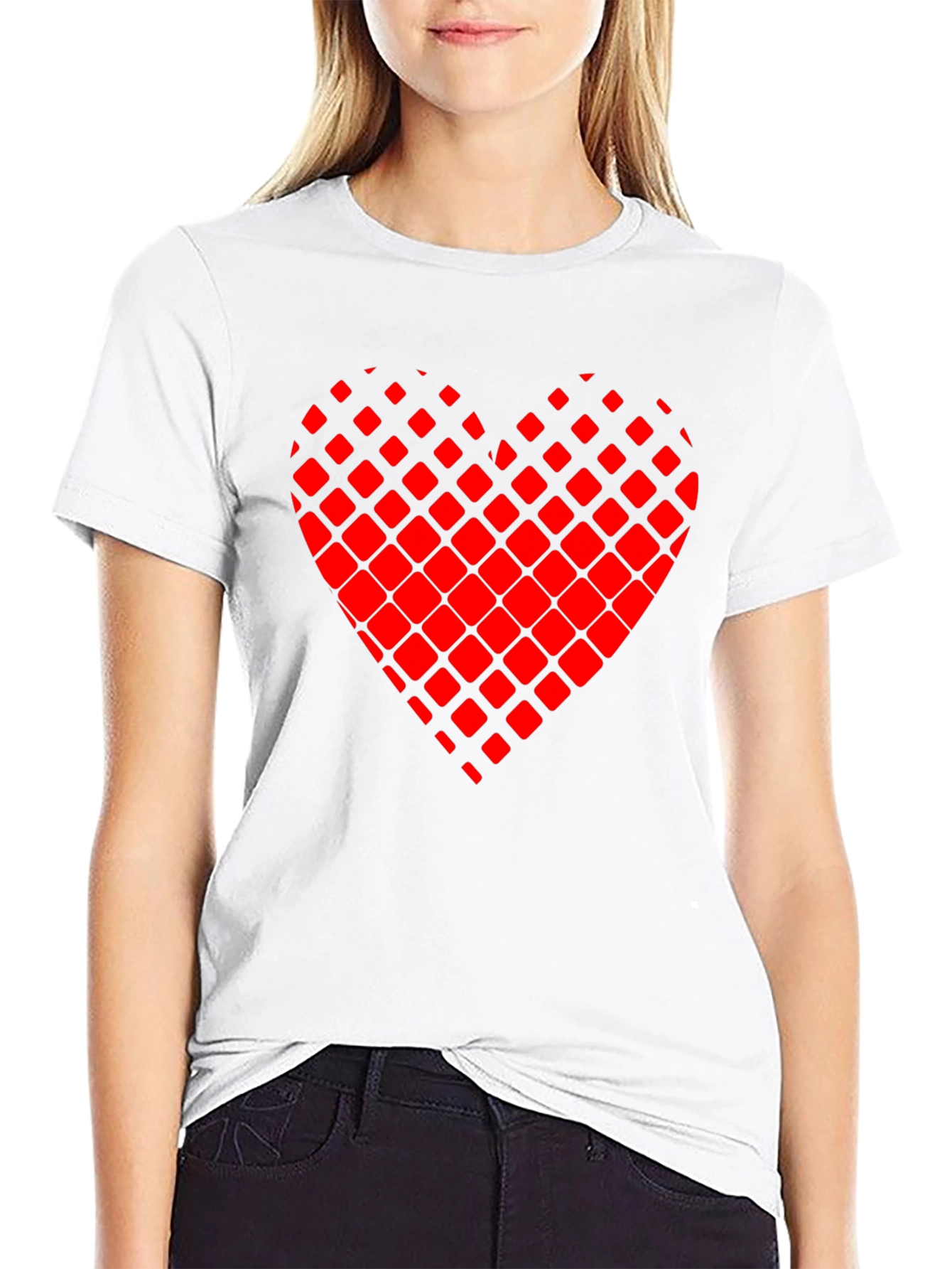 Heart Graphic T-Shirt - Black