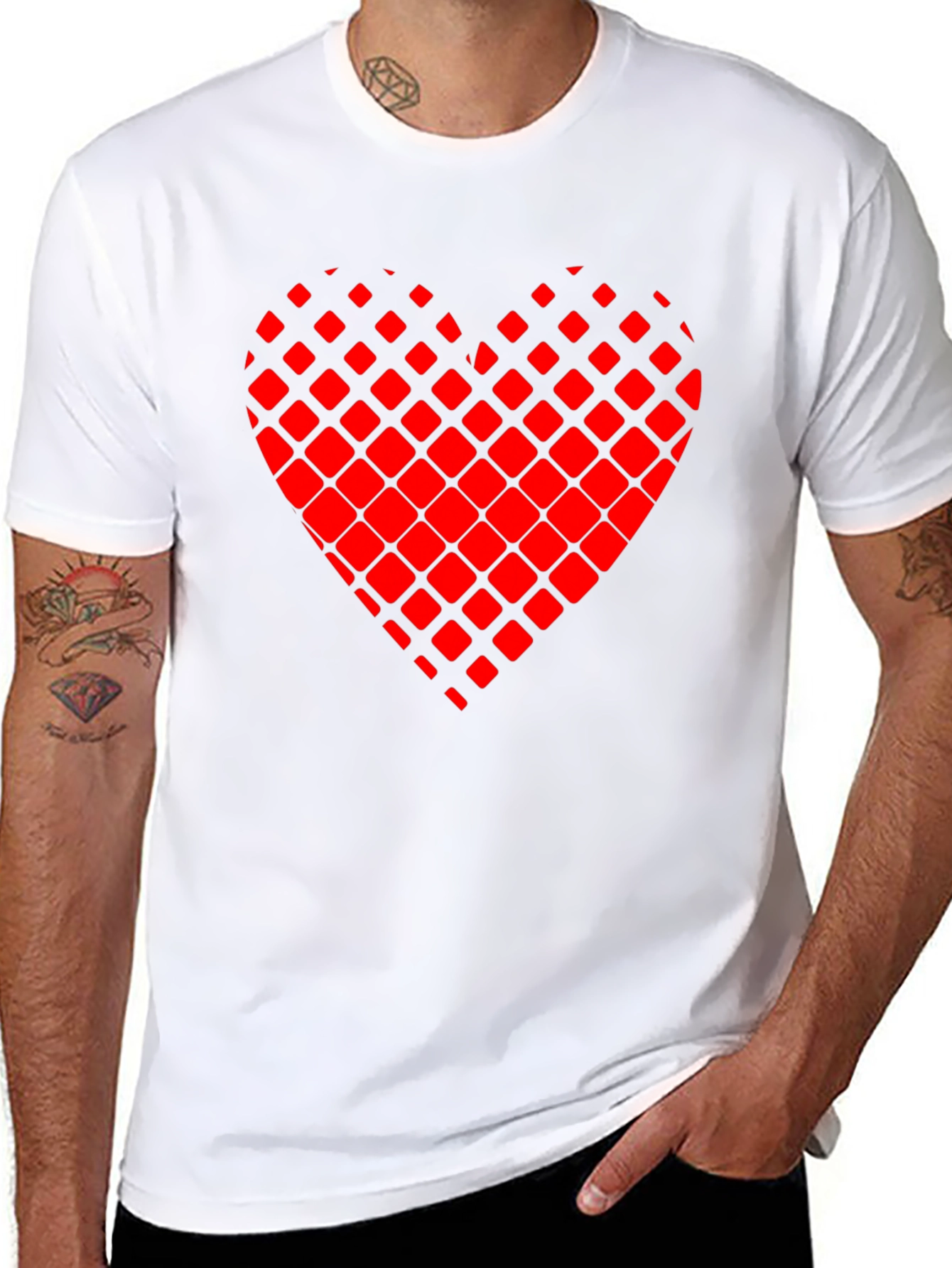 Heart Graphic T-Shirt - Black
