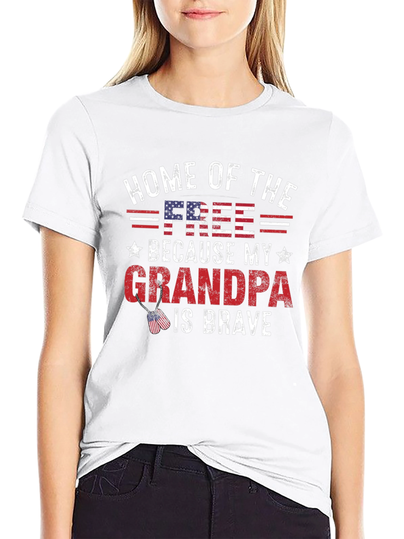 Home of the Free Grandpa T-Shirt