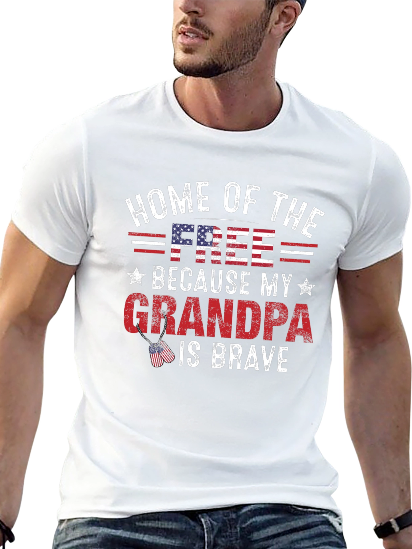 Home of the Free Grandpa T-Shirt