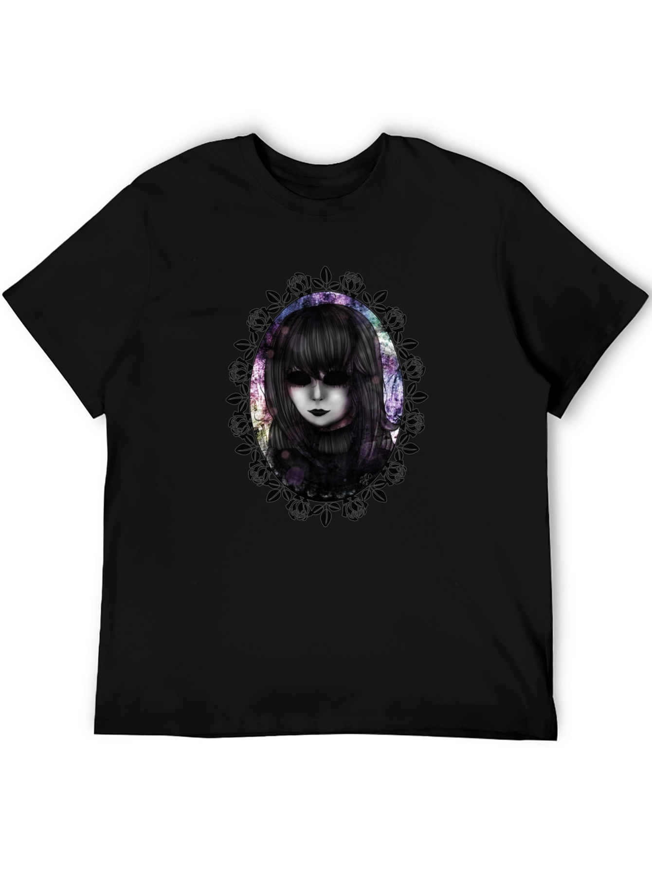 Gothic Doll Graphic Tee - Mens Black T-Shirt