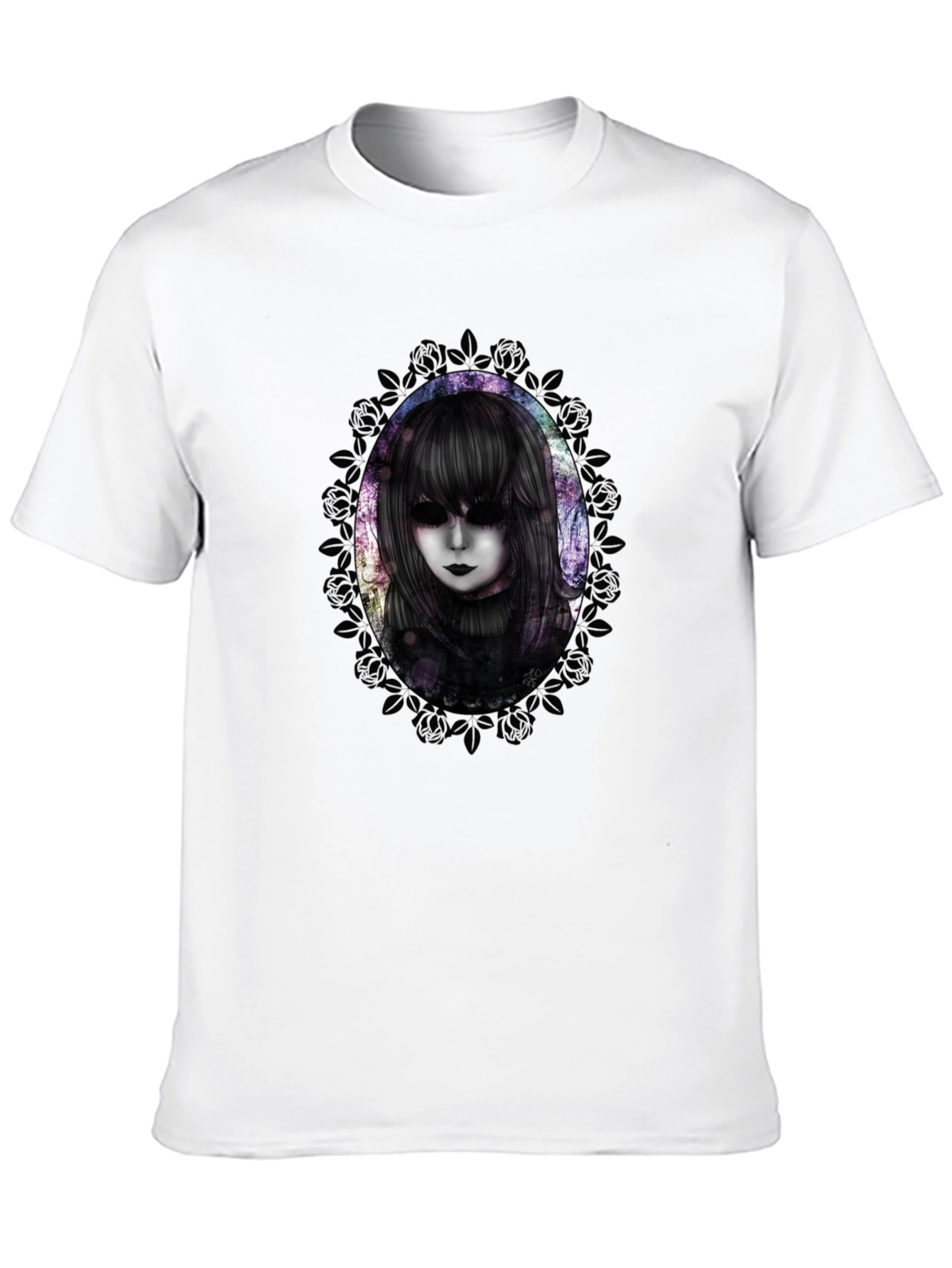 Gothic Doll Graphic Tee - Mens Black T-Shirt