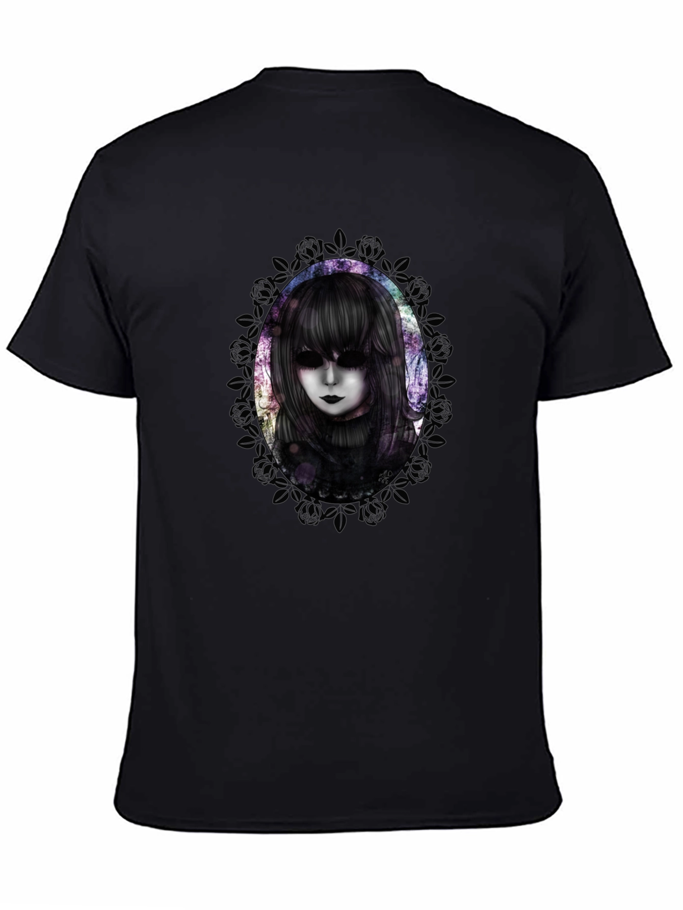 Gothic Doll Graphic Tee - Mens Black T-Shirt