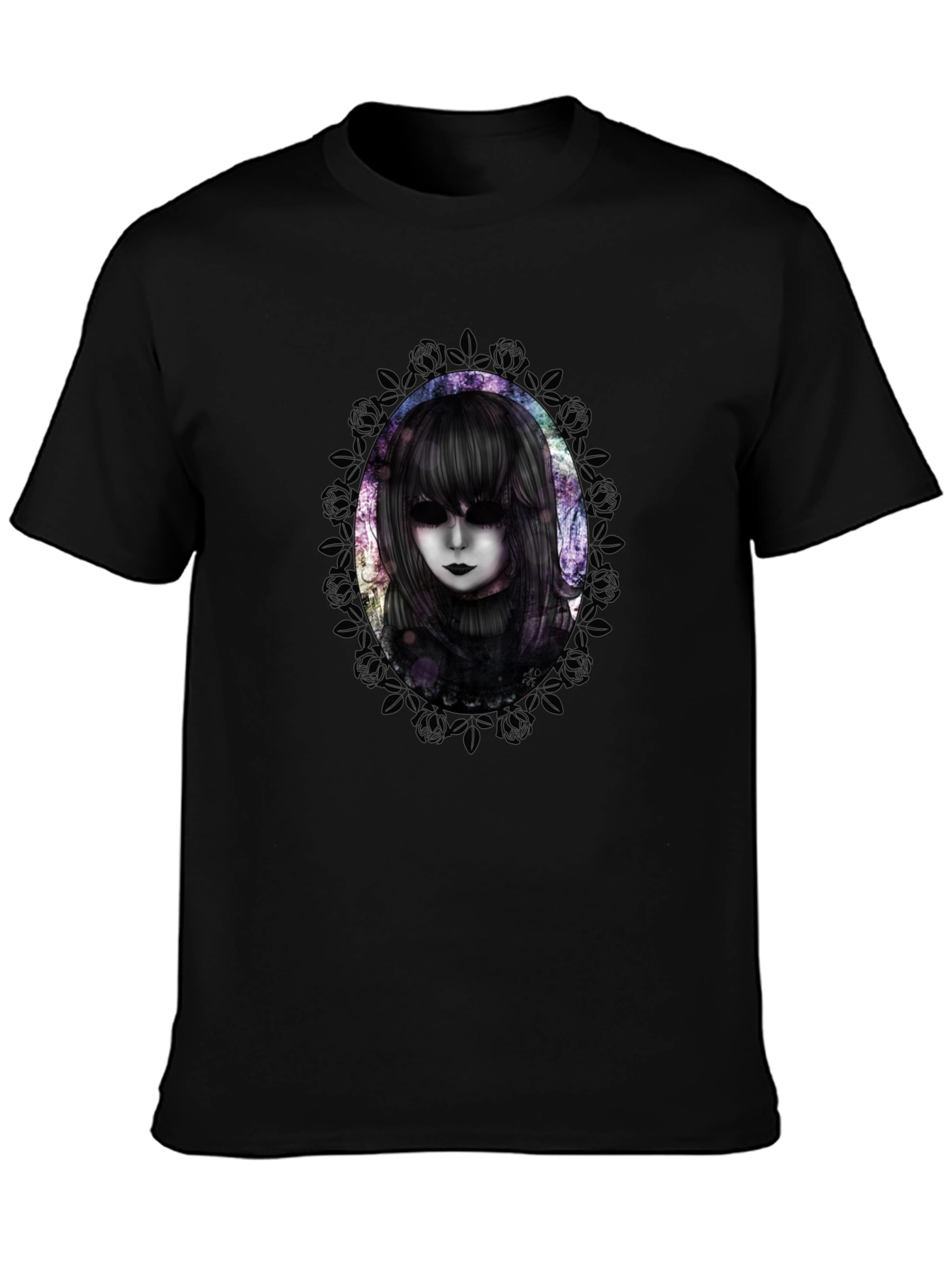 Gothic Doll Graphic Tee - Mens Black T-Shirt