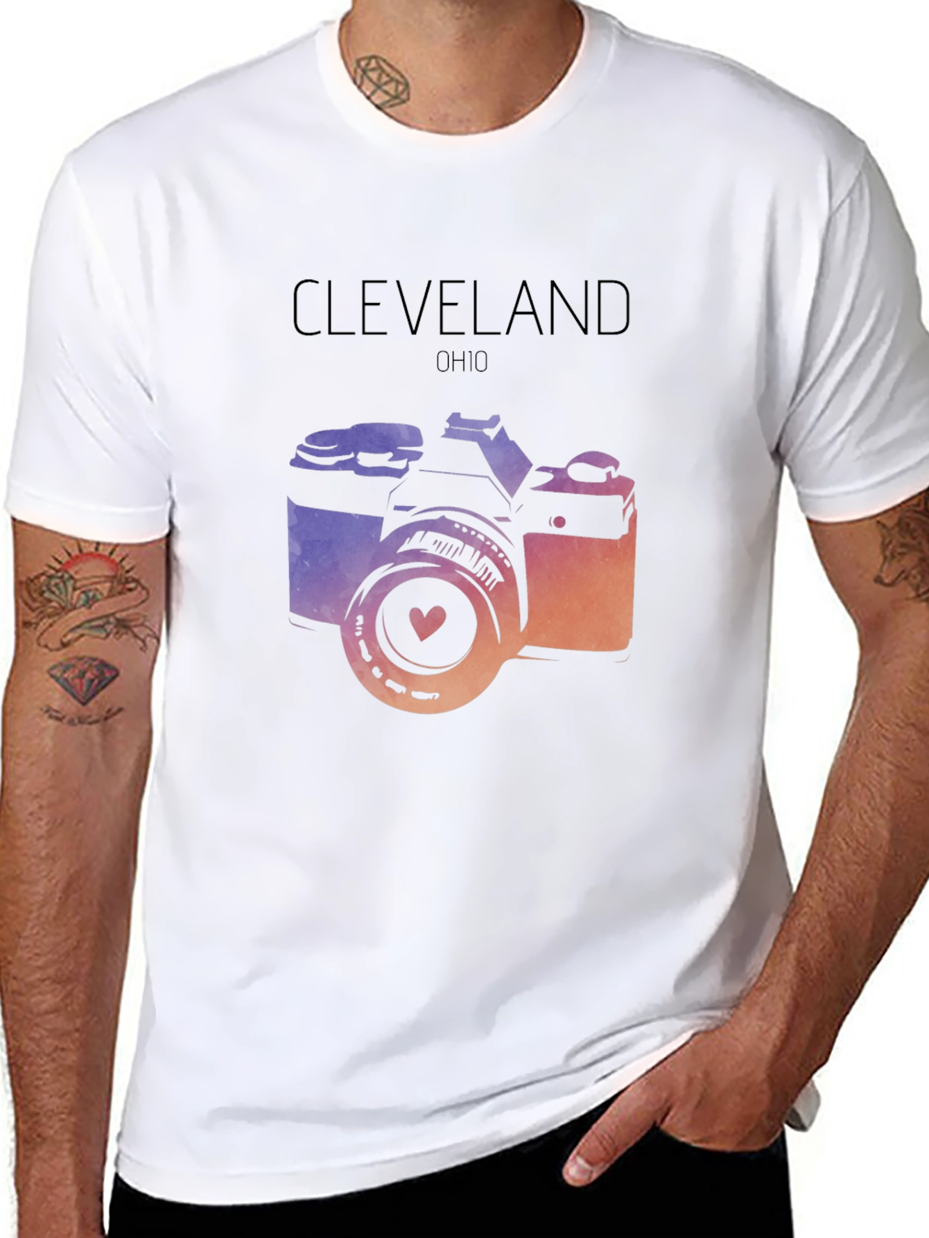 Cleveland Ohio Camera Graphic T-Shirt