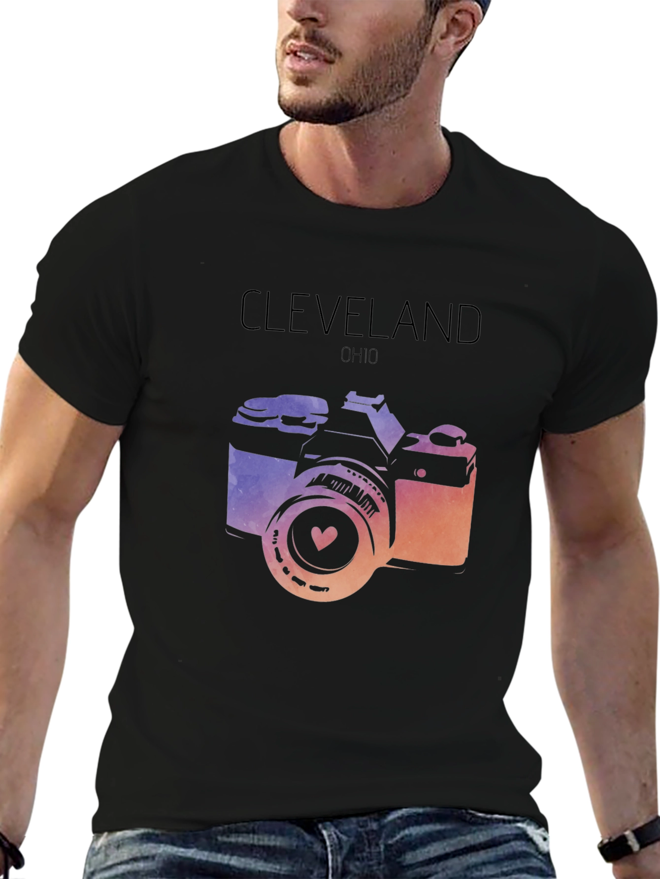 Cleveland Ohio Camera Graphic T-Shirt