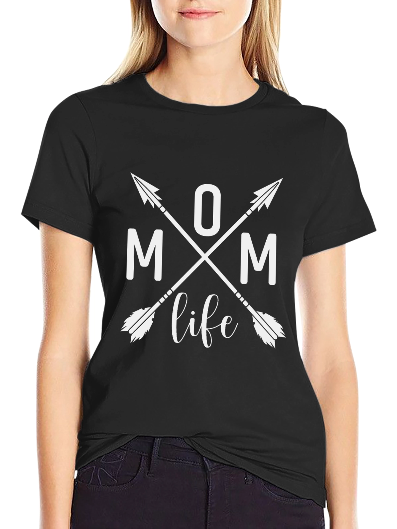 Mom Life Arrow Graphic T-Shirt