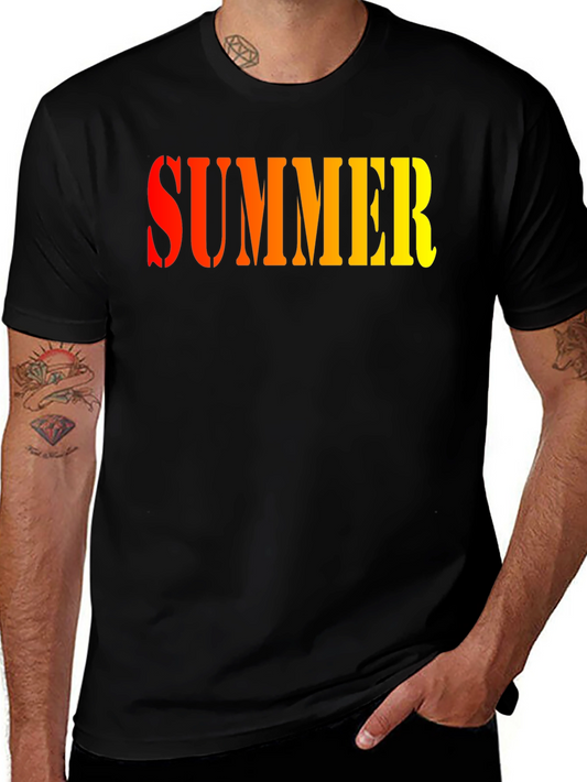 Summer Graphic Tee - Vibrant Gradient Print