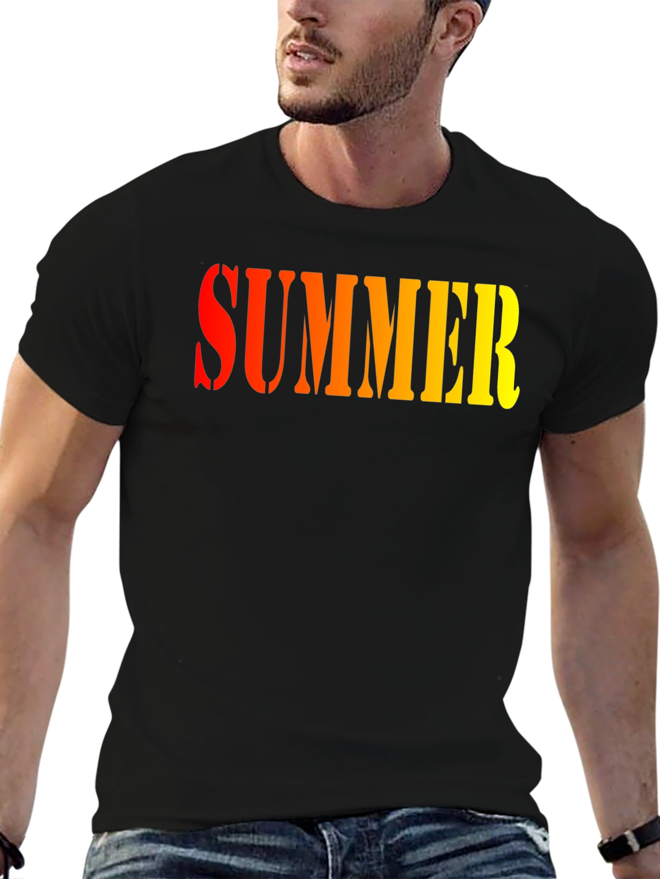 Summer Graphic Tee - Vibrant Gradient Print