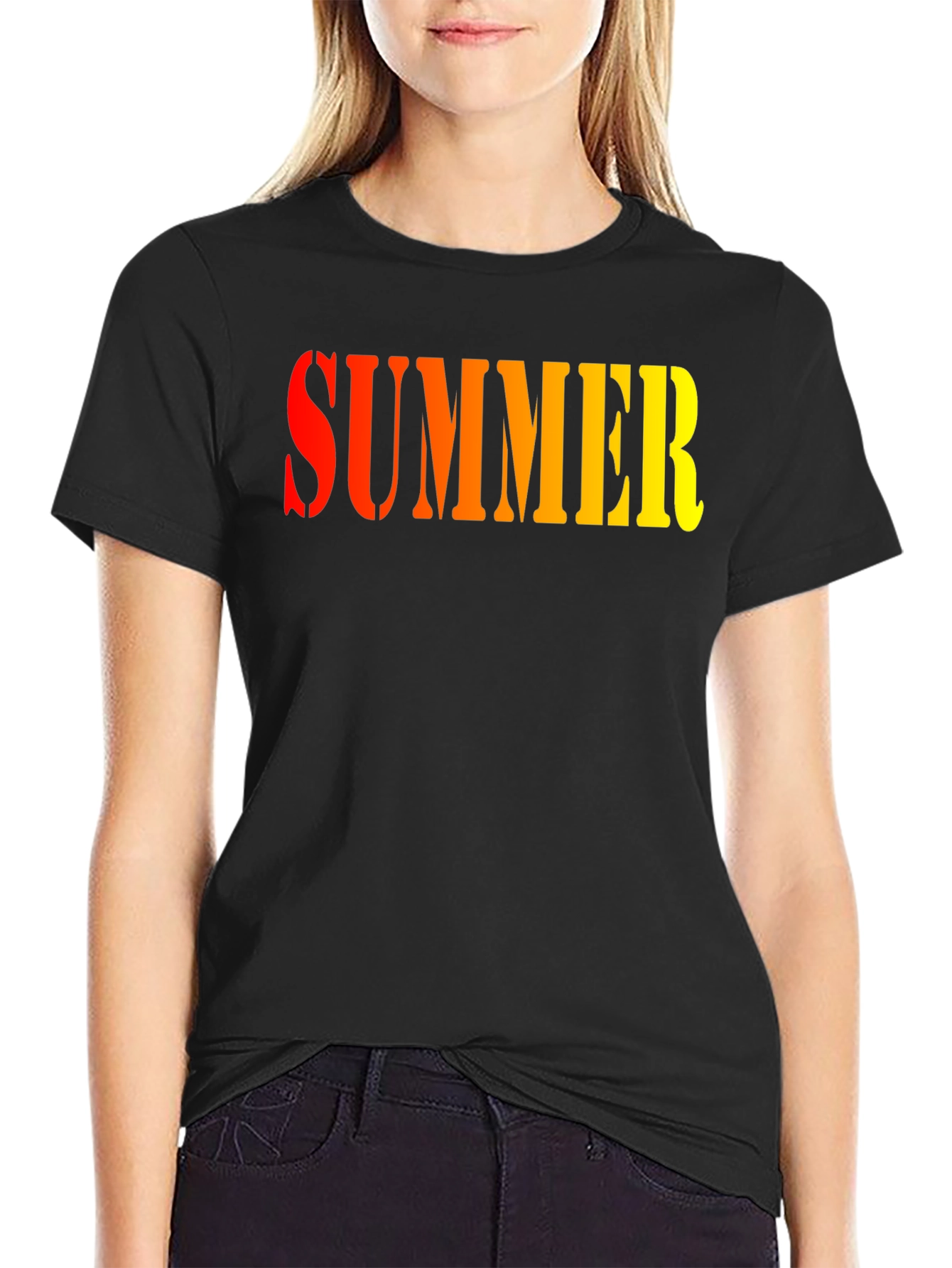 Summer Graphic Tee - Vibrant Gradient Print