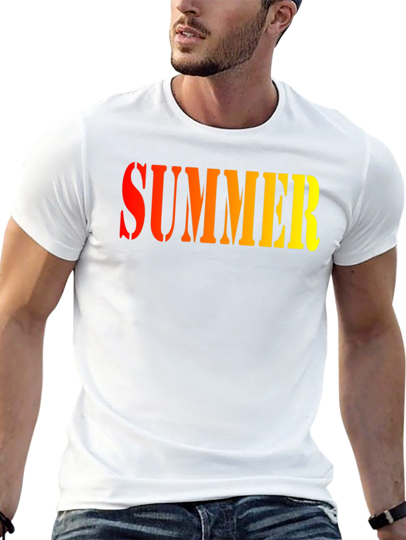 Summer Graphic Tee - Vibrant Gradient Print