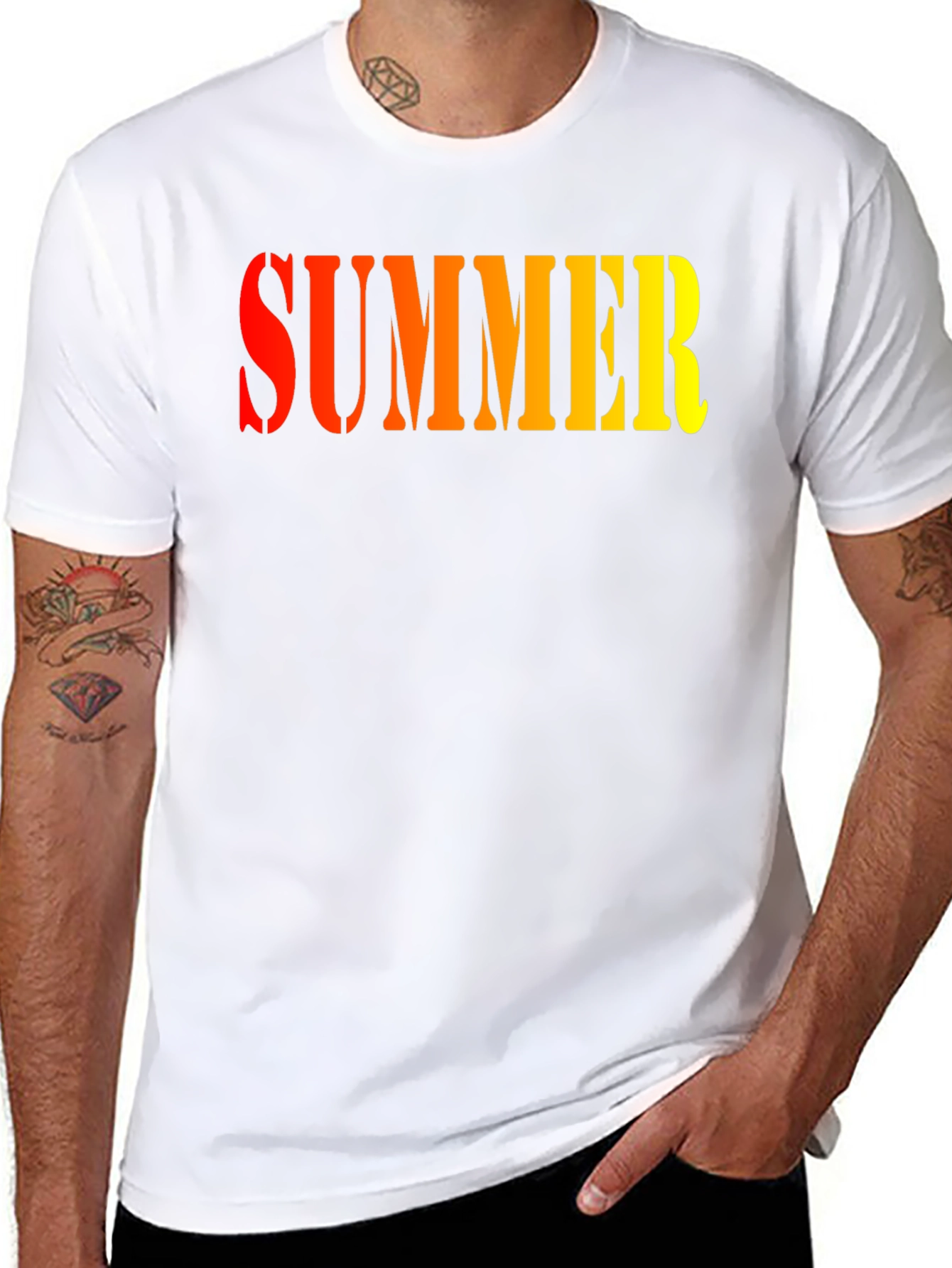 Summer Graphic Tee - Vibrant Gradient Print