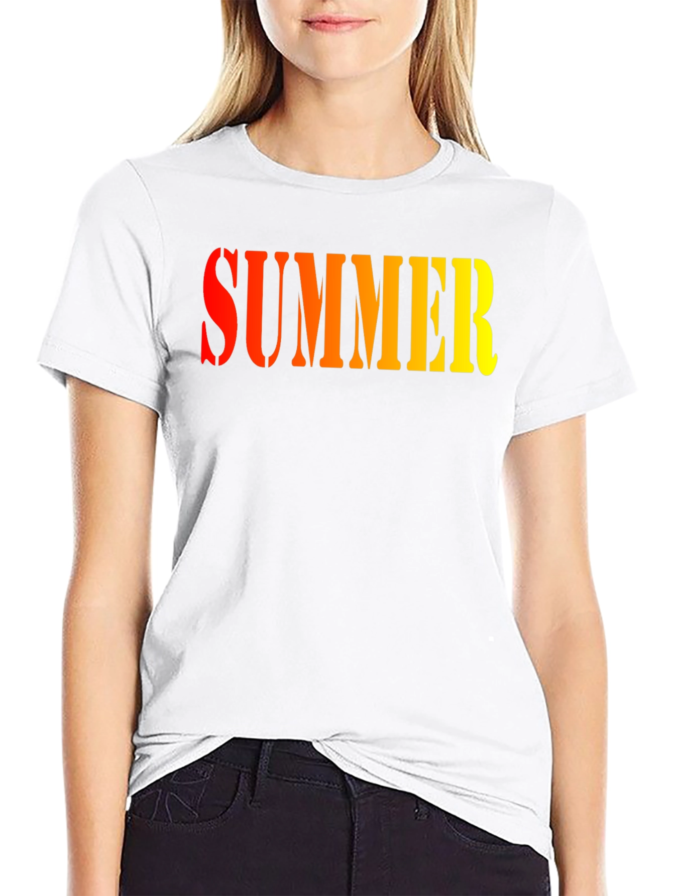 Summer Graphic Tee - Vibrant Gradient Print