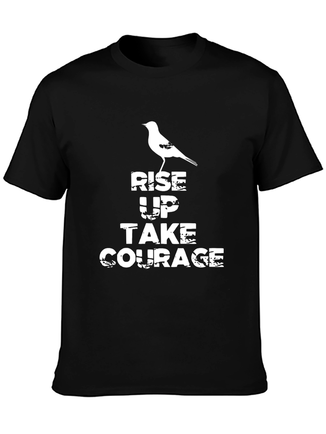 Rise Up Courage Tee - Motivational Graphic T-Shirt