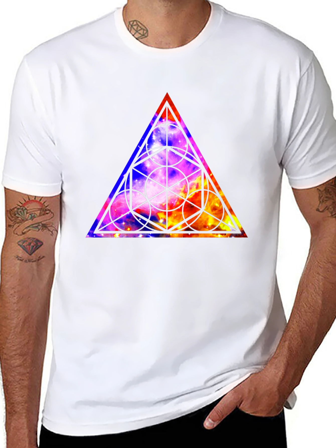 Mystic Triangle Graphic Tee - Mens Black T-Shirt