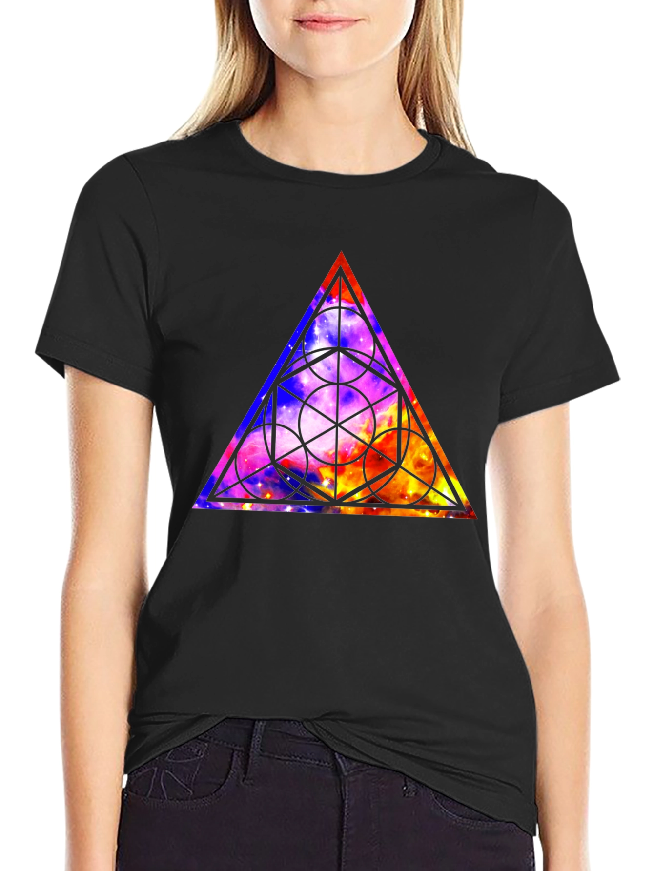 Mystic Triangle Graphic Tee - Mens Black T-Shirt
