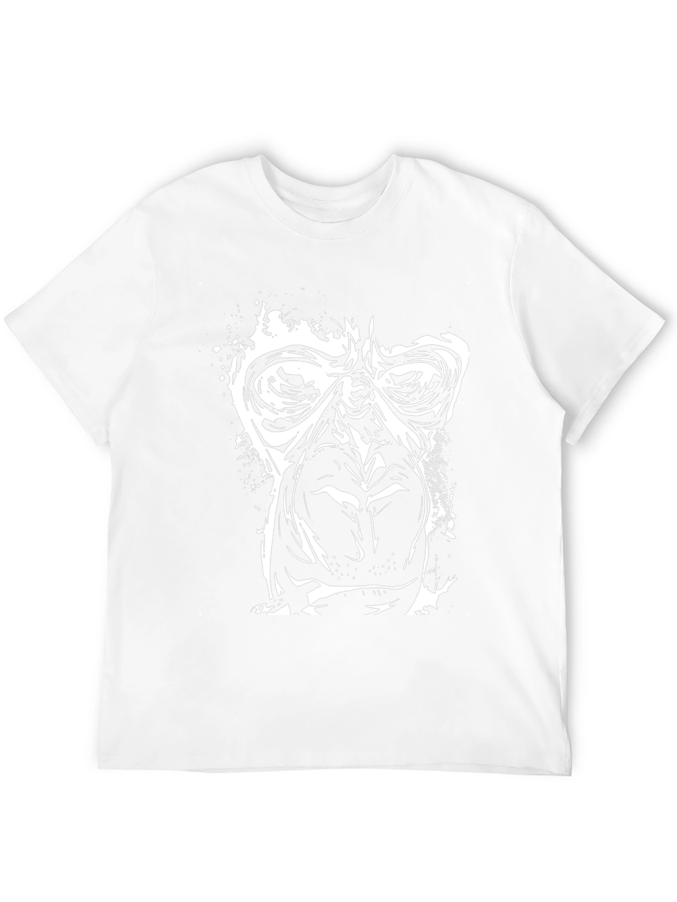 Graphic Ape Face Print Black T-Shirt