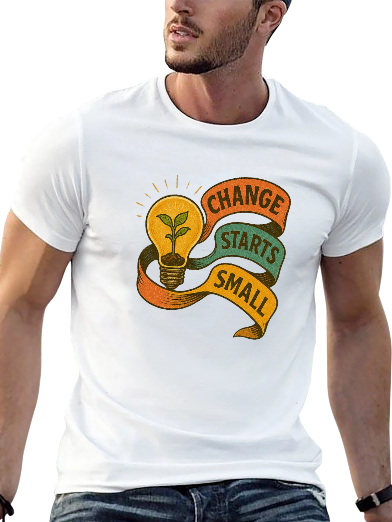 Eco-Friendly Change Starts Small Graphic Tee