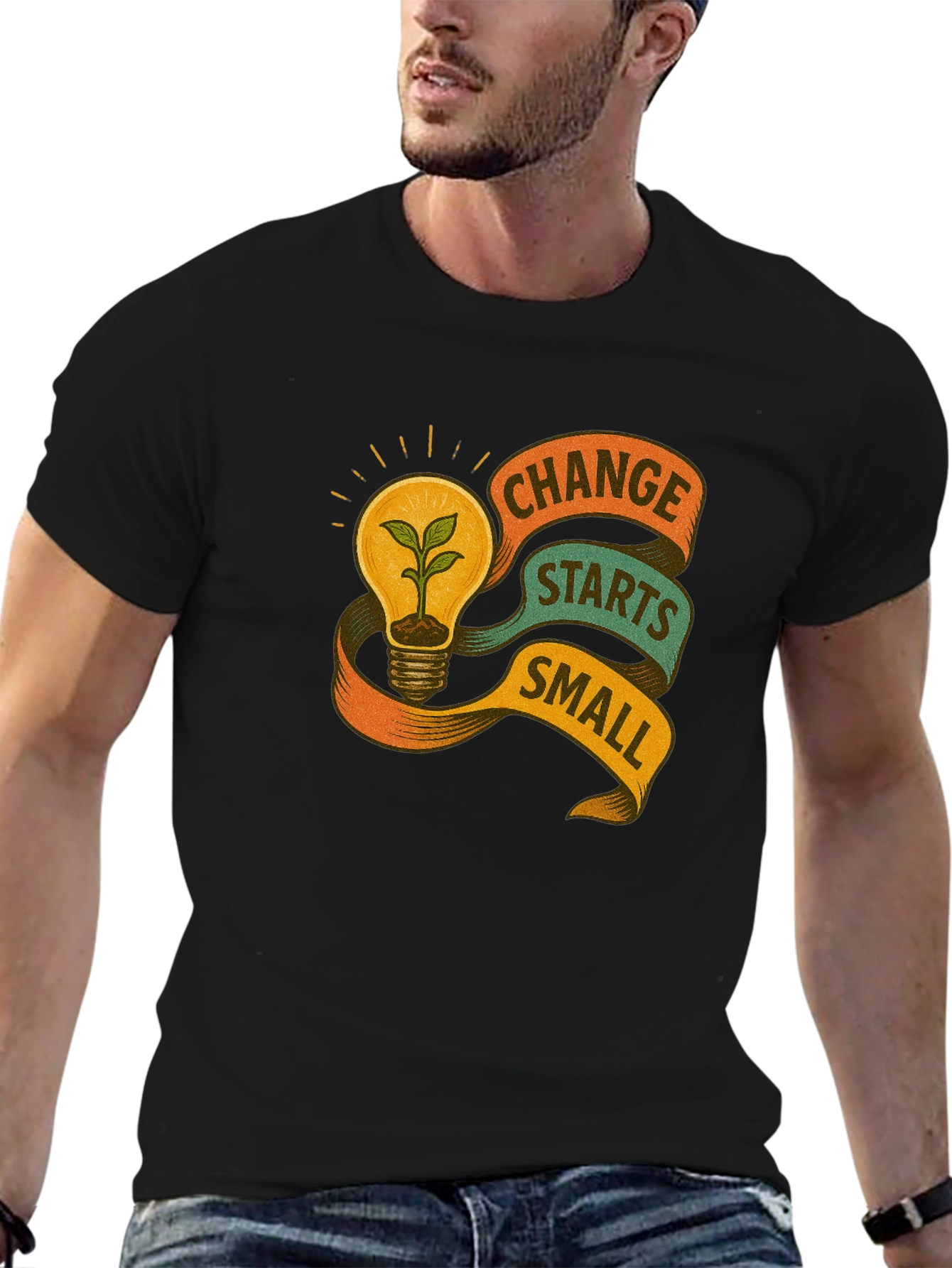 Eco-Friendly Change Starts Small Graphic Tee