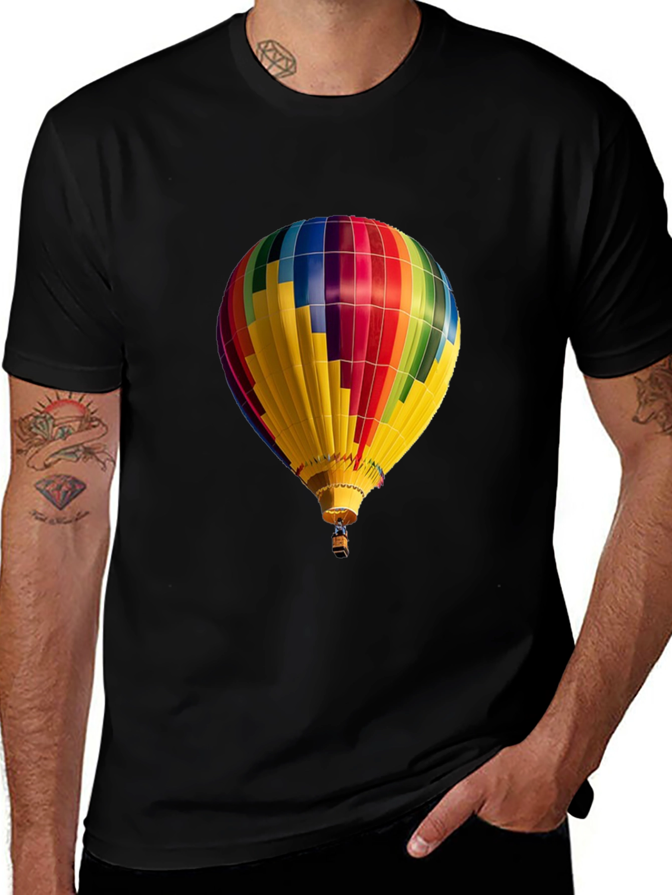 Hot Air Balloon Graphic Tee - Unique Design