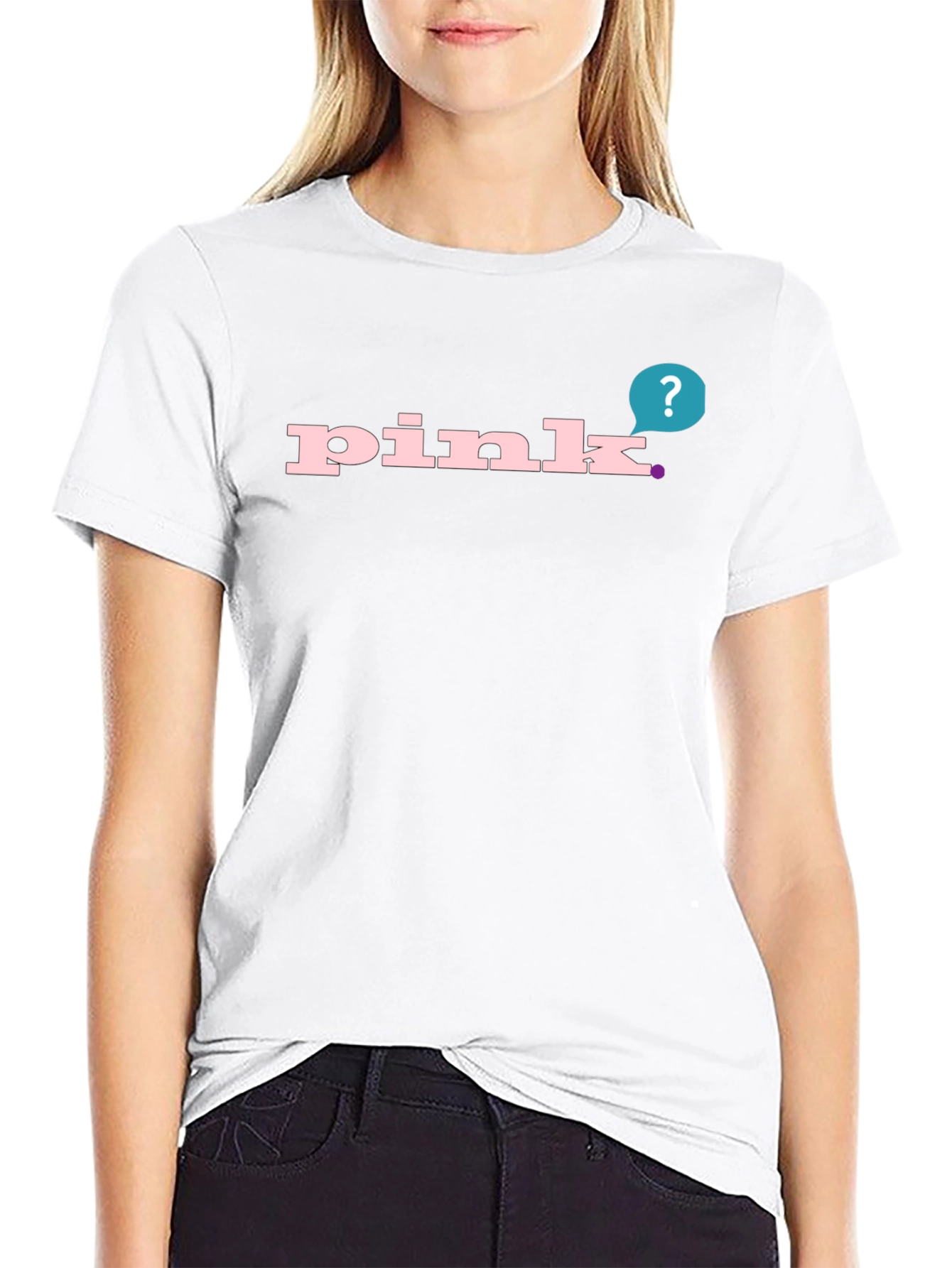 Pink Wordmark Graphic Mens T-Shirt