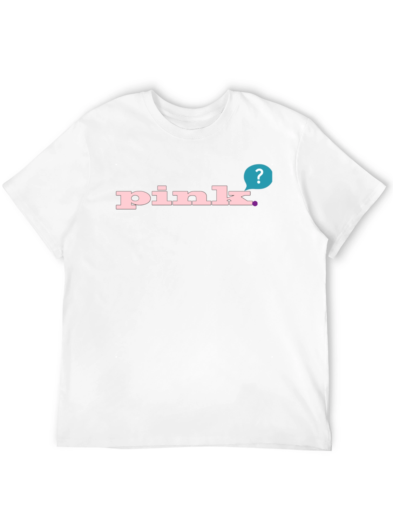 Pink Wordmark Graphic Mens T-Shirt