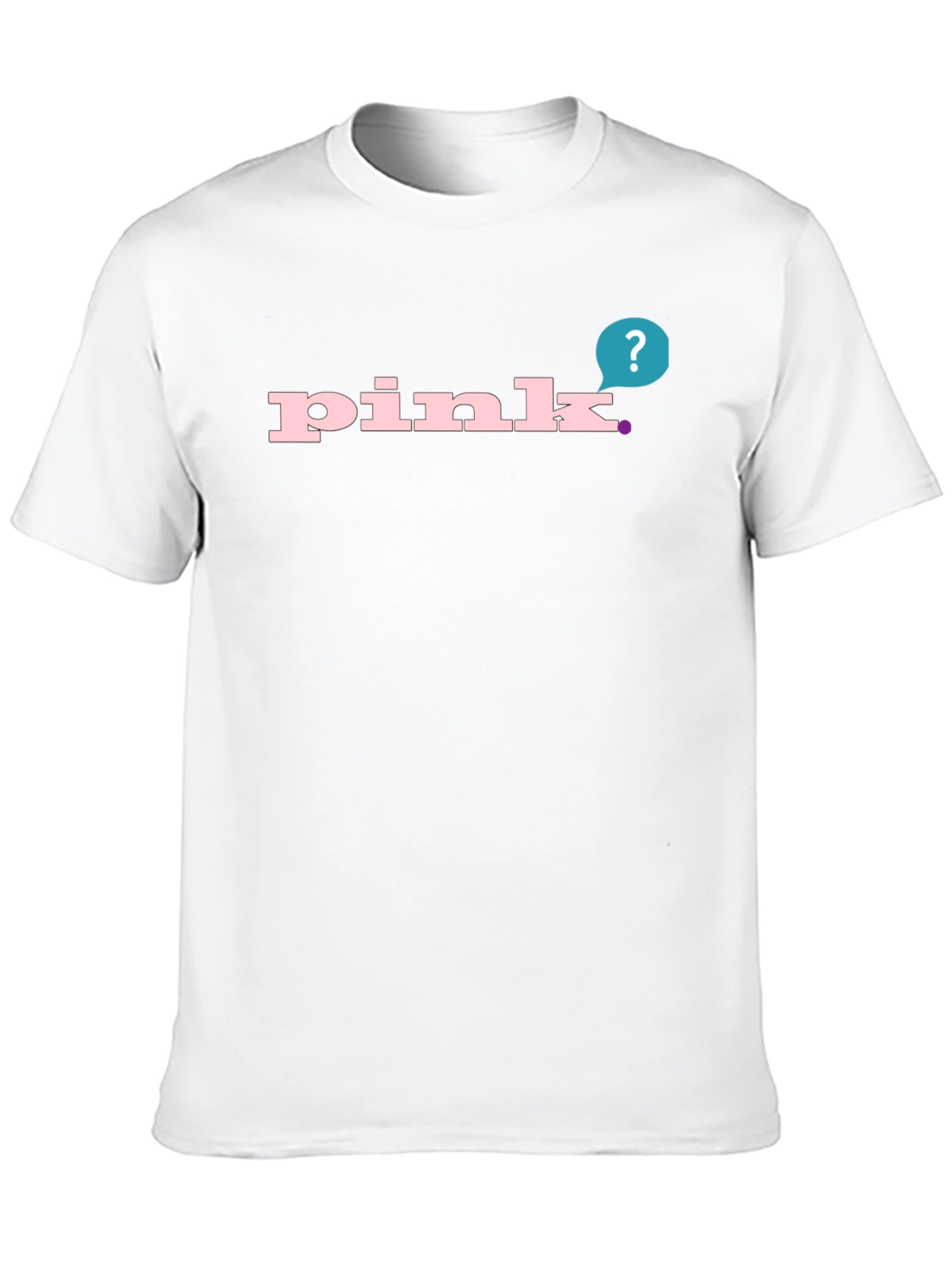 Pink Wordmark Graphic Mens T-Shirt