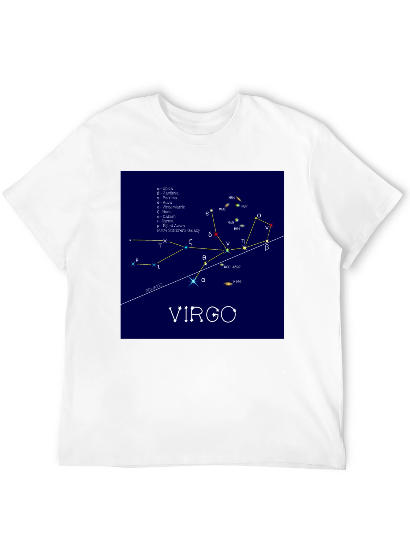 Virgo Constellation Graphic Tee - Zodiac Astronomy Shirt
