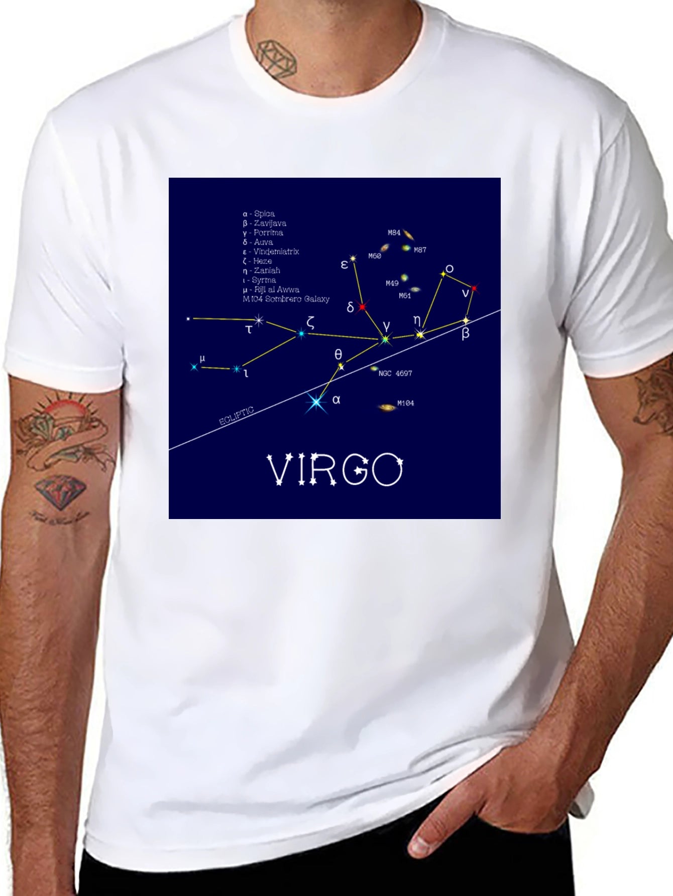 Virgo Constellation Graphic Tee - Zodiac Astronomy Shirt