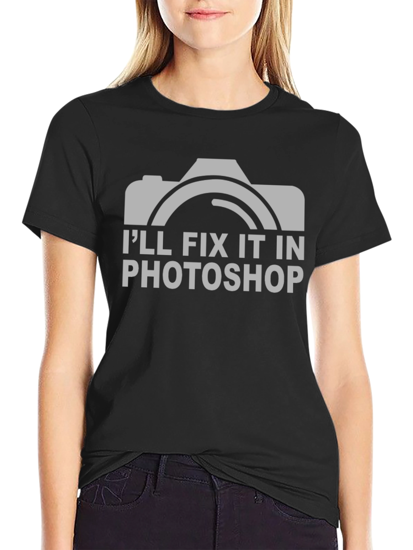Ill Fix It In Photoshop Black T-Shirt