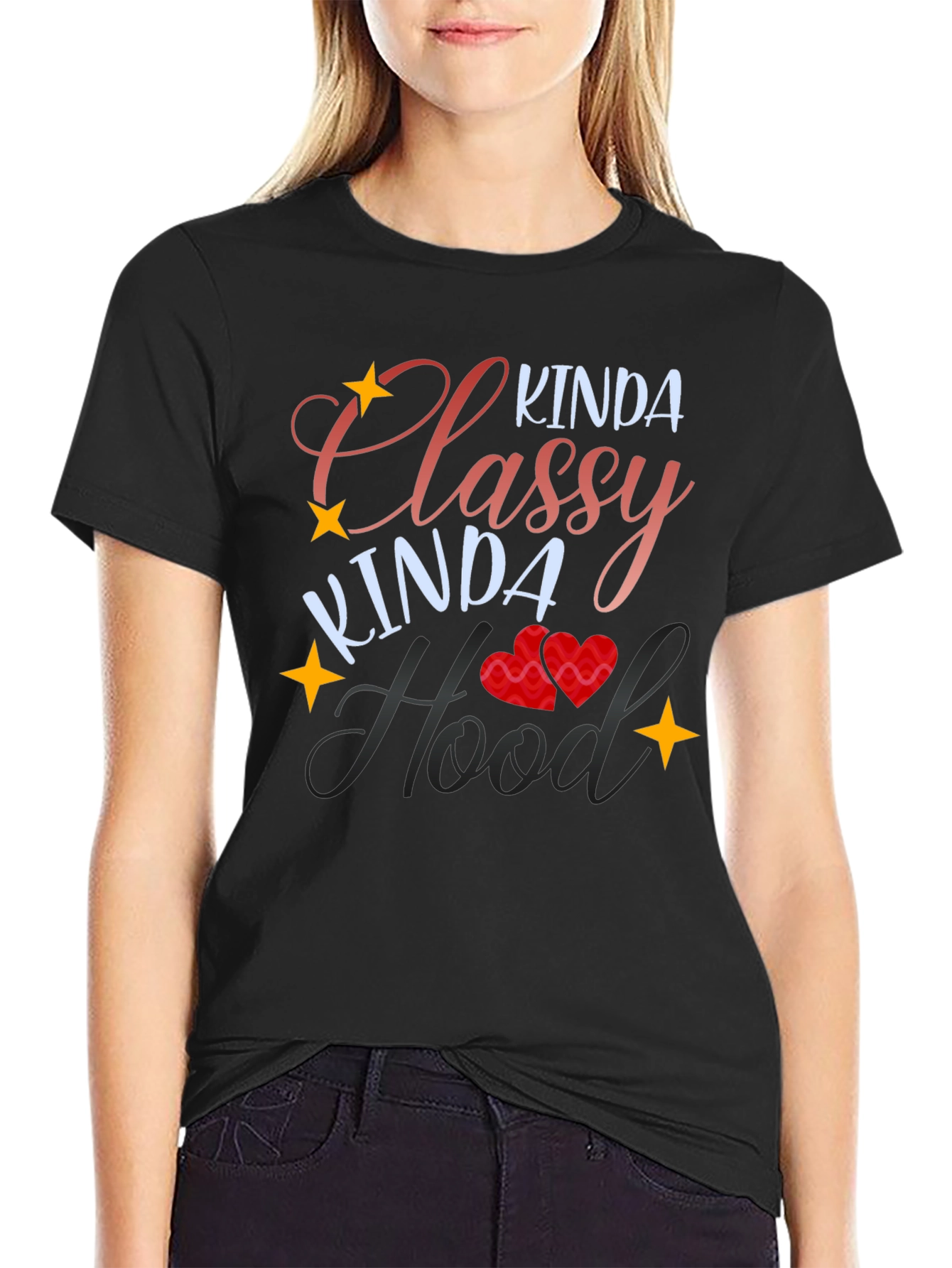 Kinda Classy Kinda Hood Black T-Shirt