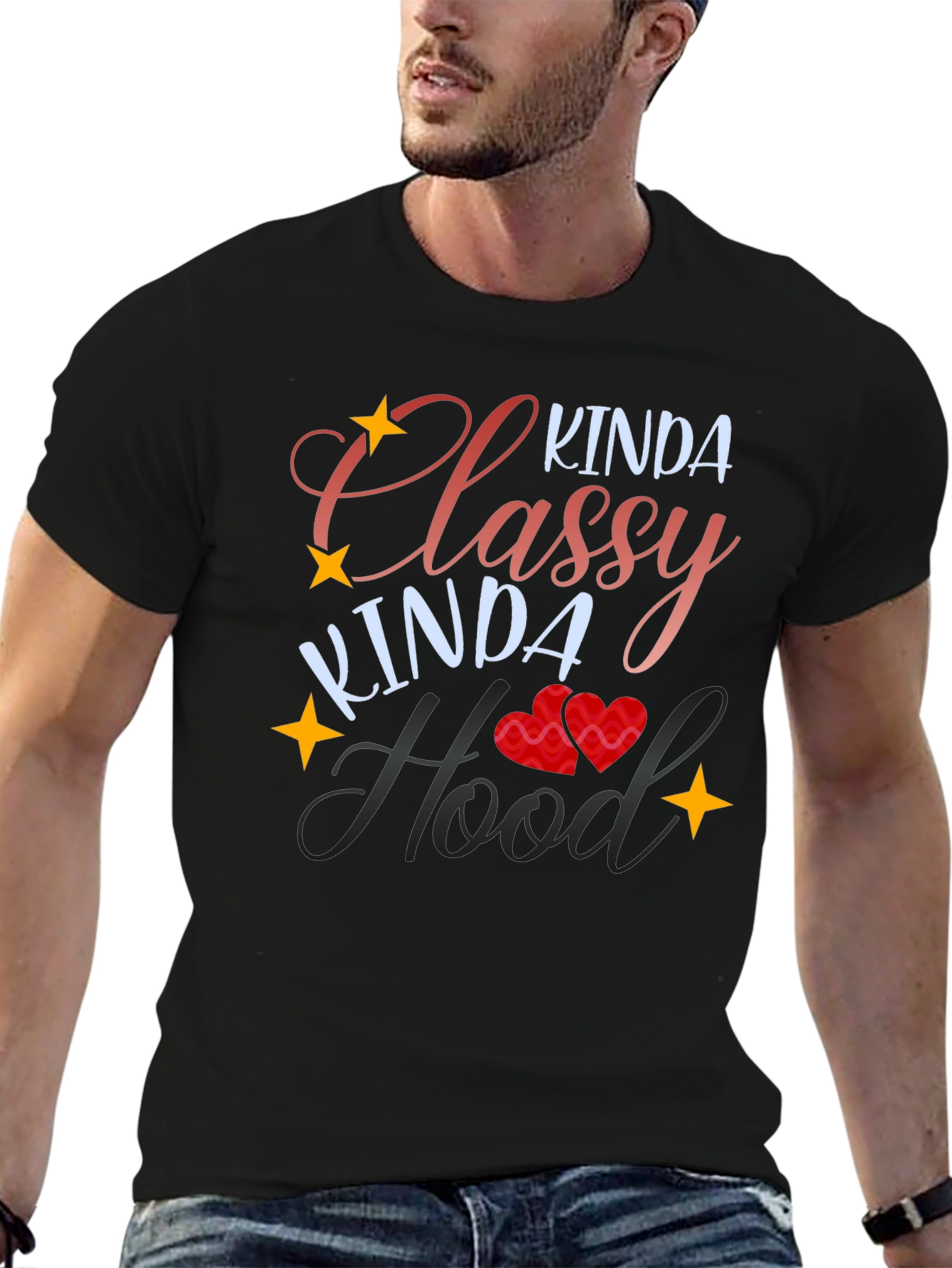 Kinda Classy Kinda Hood Black T-Shirt