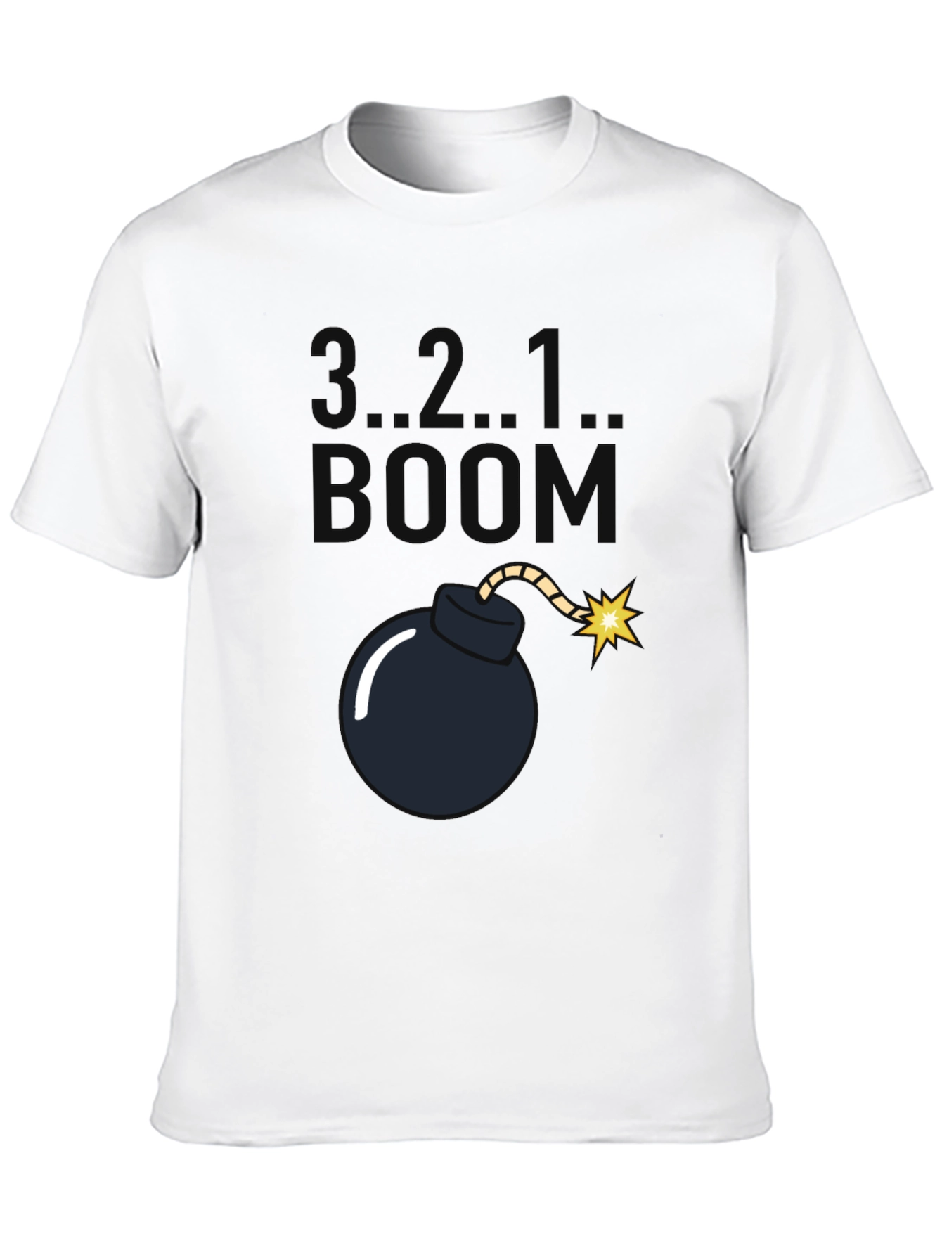 3..2..1.. BOOM! Bomb Graphic Black T-Shirt
