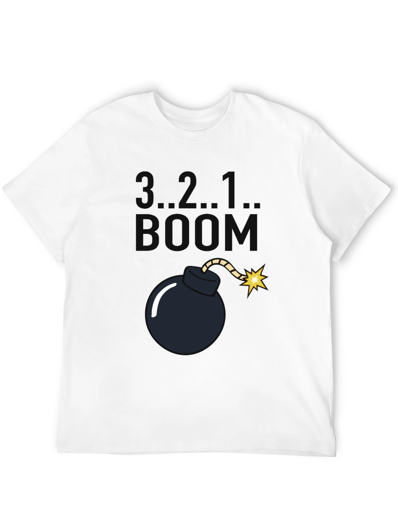 3..2..1.. BOOM! Bomb Graphic Black T-Shirt