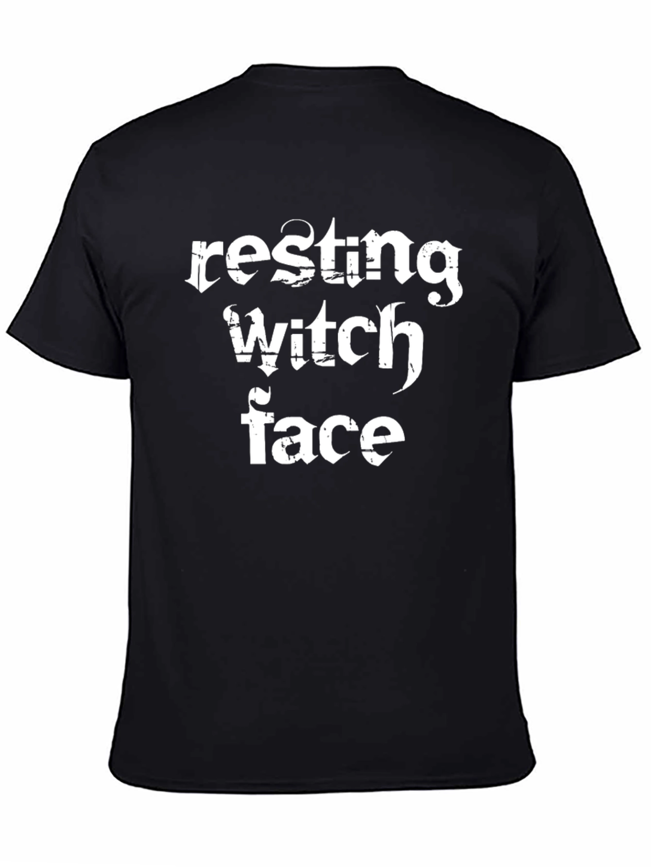 Resting Witch Face T-Shirt - Black Graphic Tee