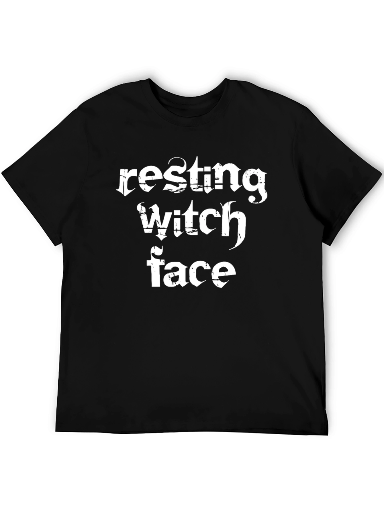 Resting Witch Face T-Shirt - Black Graphic Tee