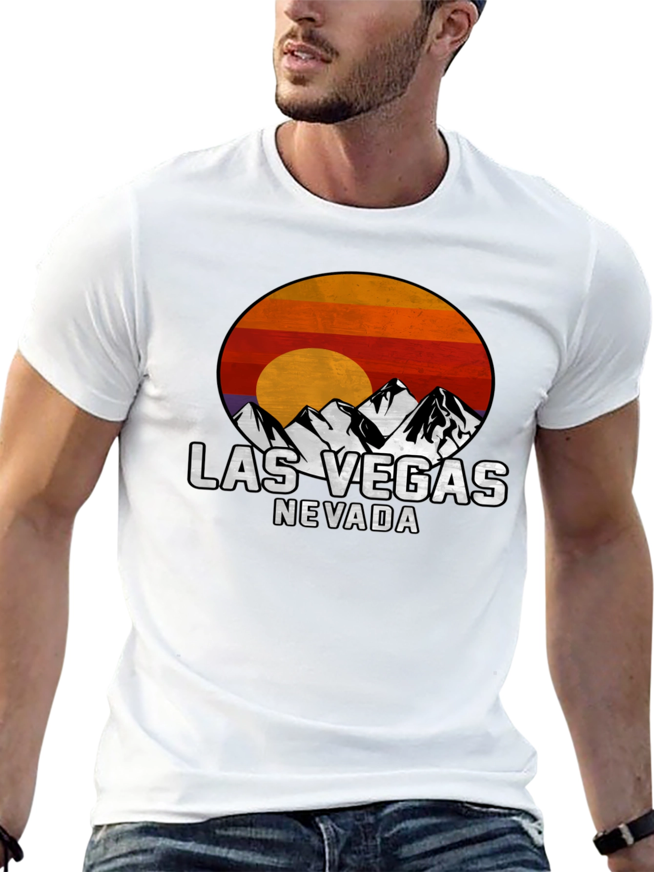 Las Vegas Nevada Mountain Sunset Graphic Tee