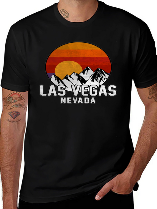 Las Vegas Nevada Mountain Sunset Graphic Tee