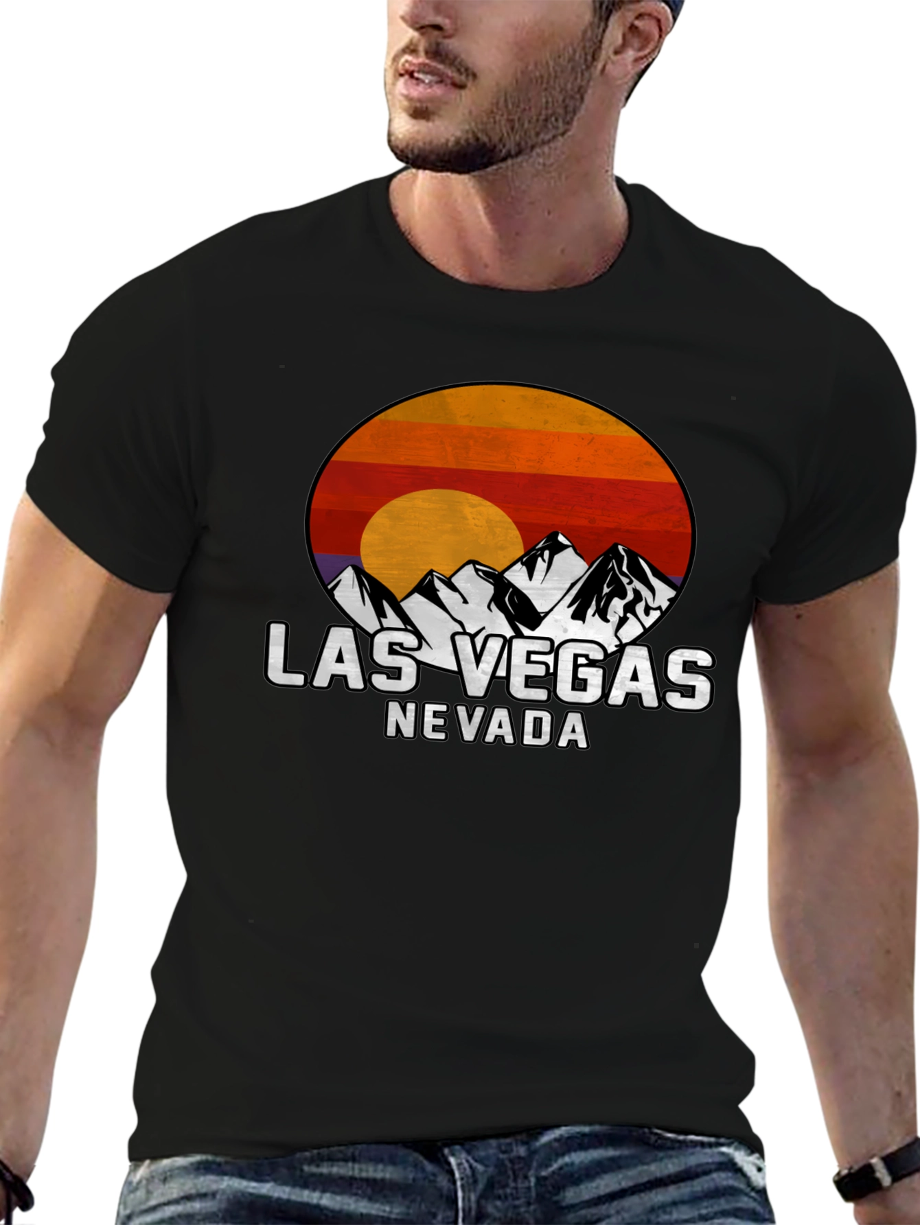 Las Vegas Nevada Mountain Sunset Graphic Tee
