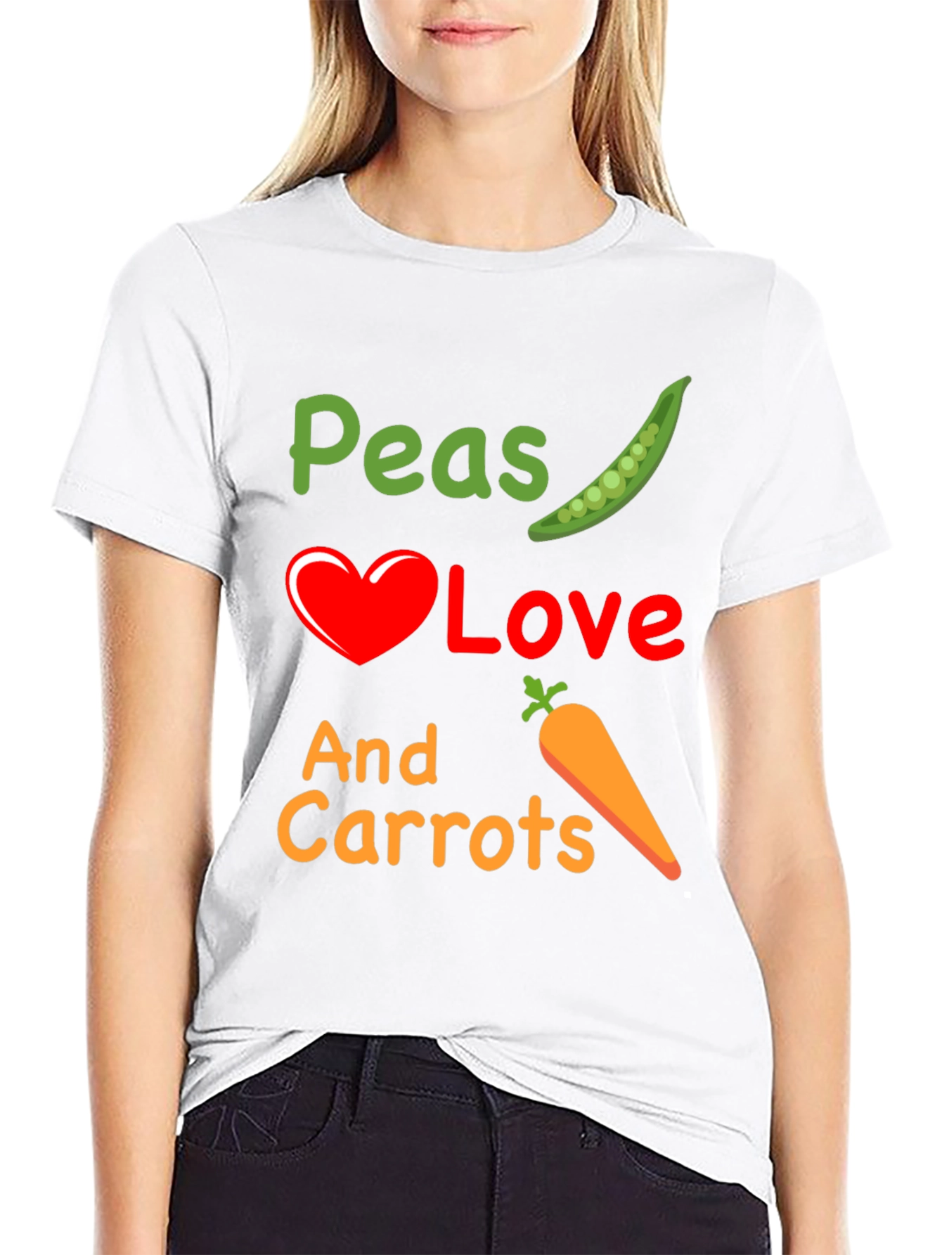 Peas Love And Carrots Graphic T-Shirt
