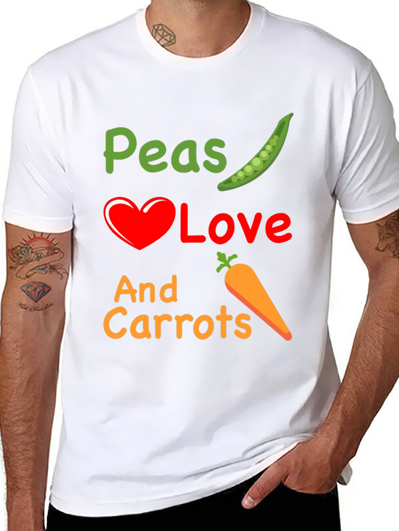 Peas Love And Carrots Graphic T-Shirt