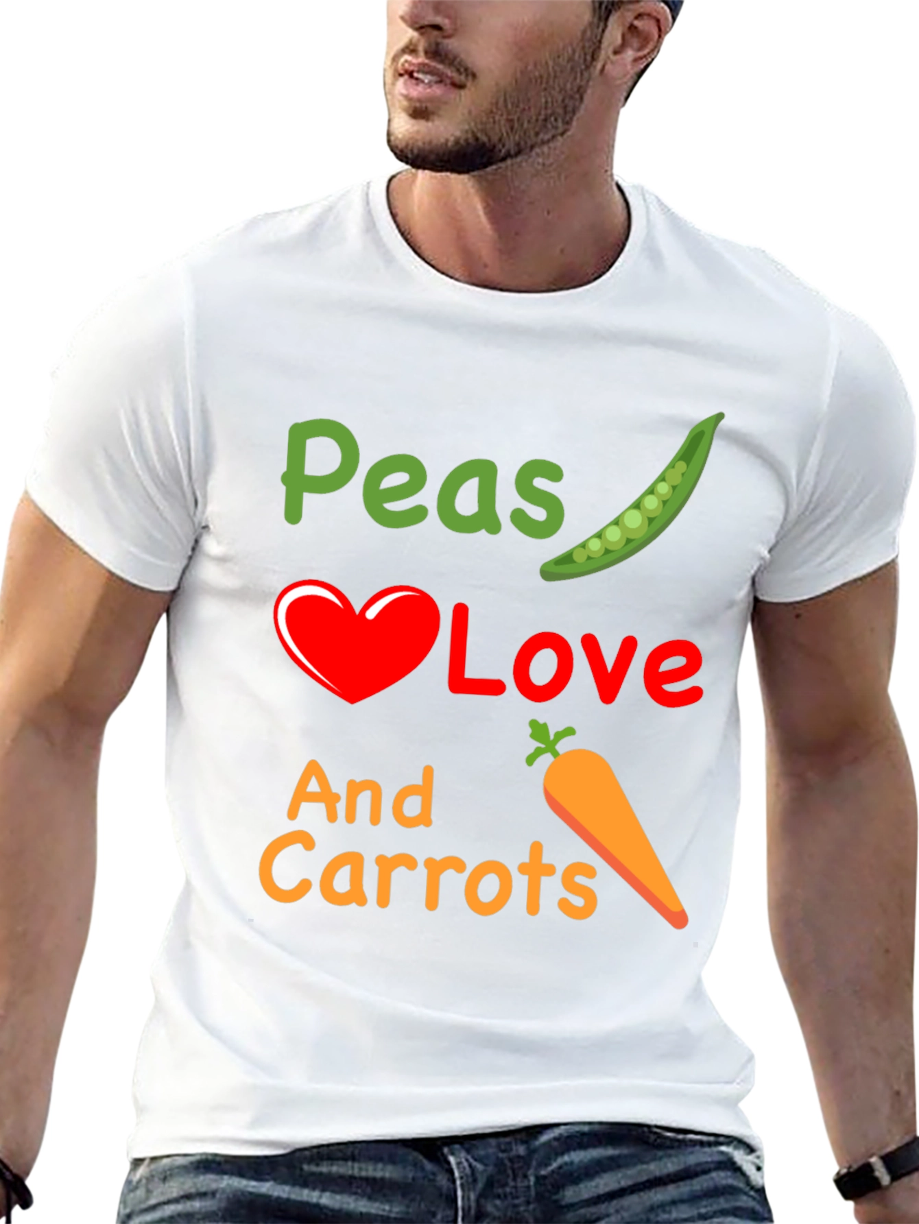 Peas Love And Carrots Graphic T-Shirt