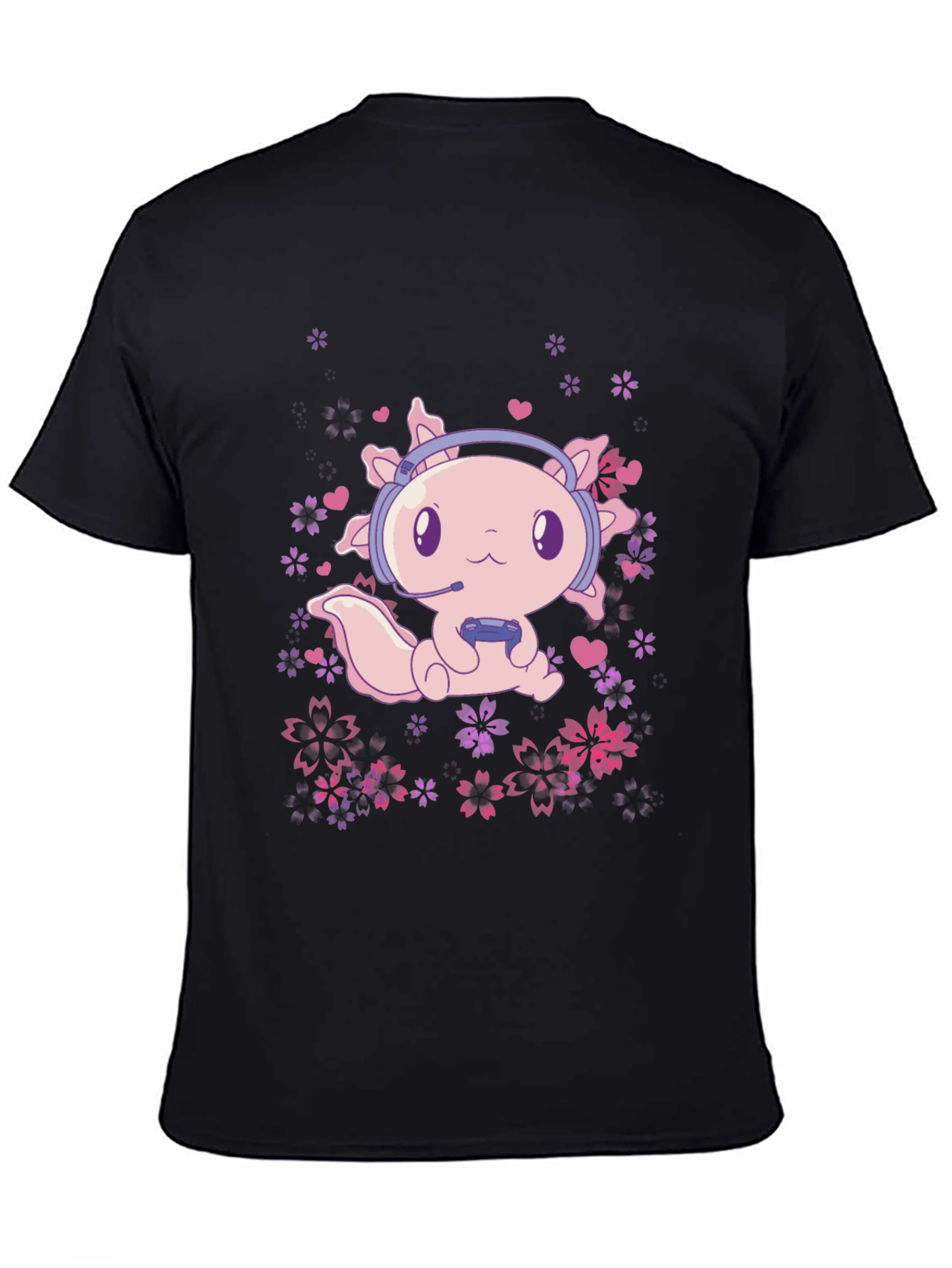 Gamer Axolotl T-Shirt - Cute Gaming Tee