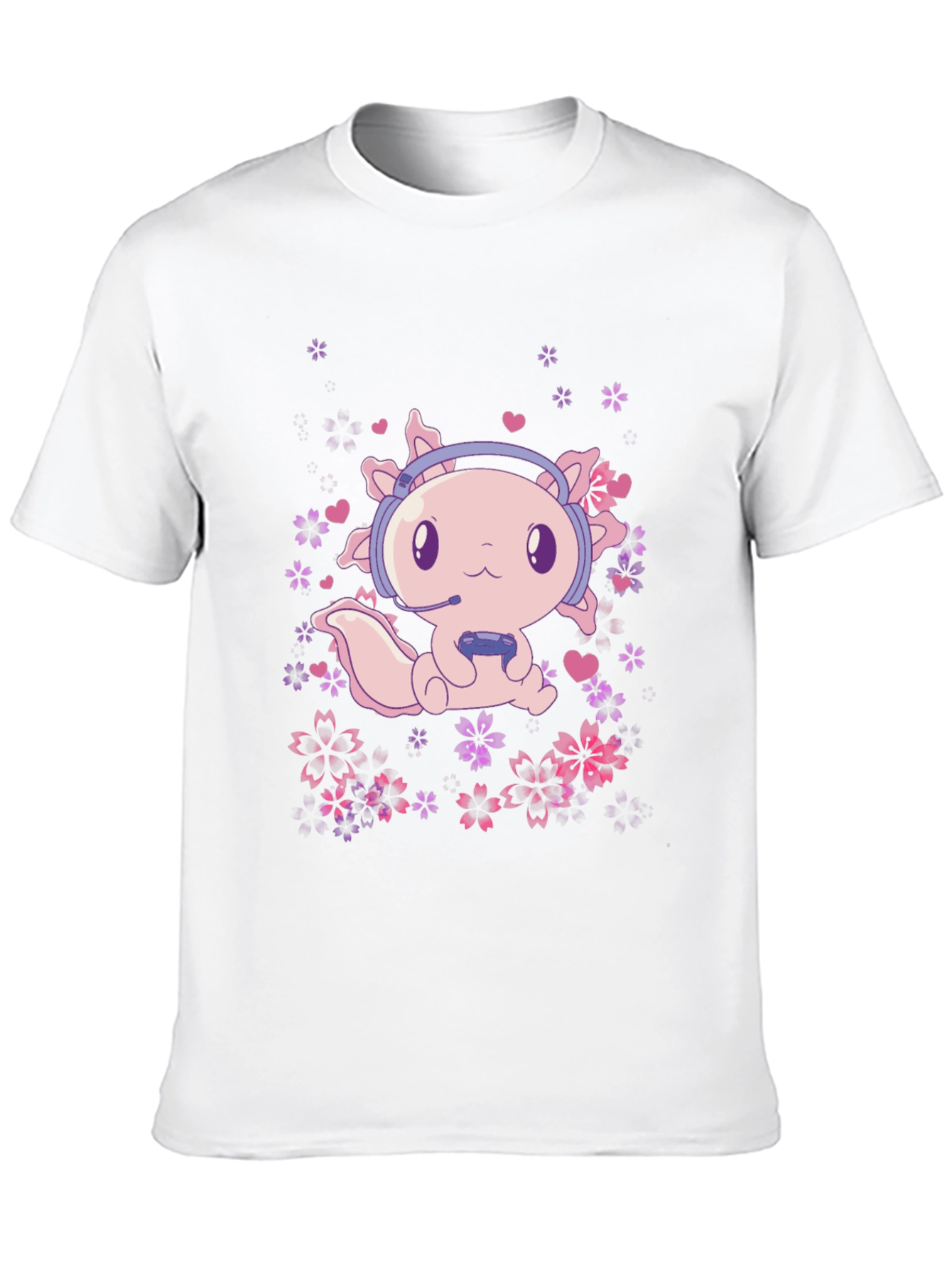 Gamer Axolotl T-Shirt - Cute Gaming Tee