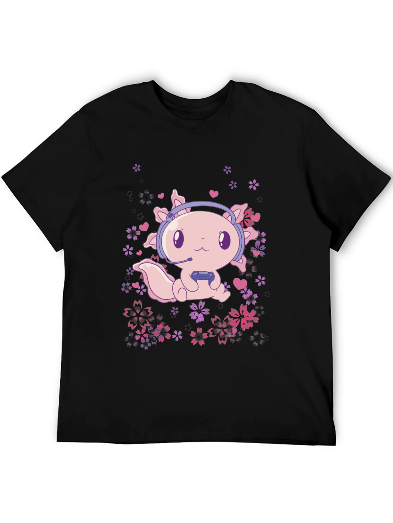 Gamer Axolotl T-Shirt - Cute Gaming Tee