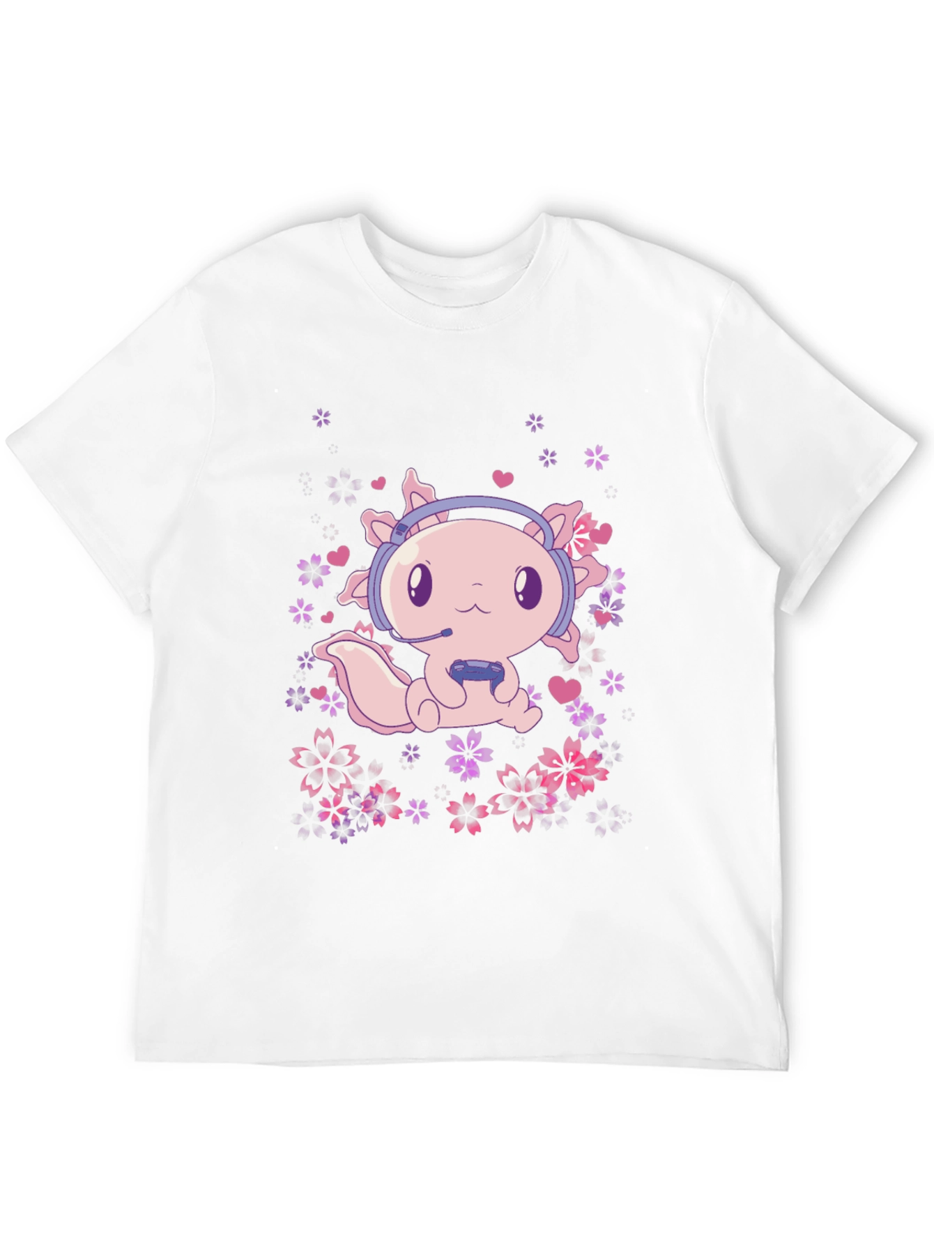 Gamer Axolotl T-Shirt - Cute Gaming Tee