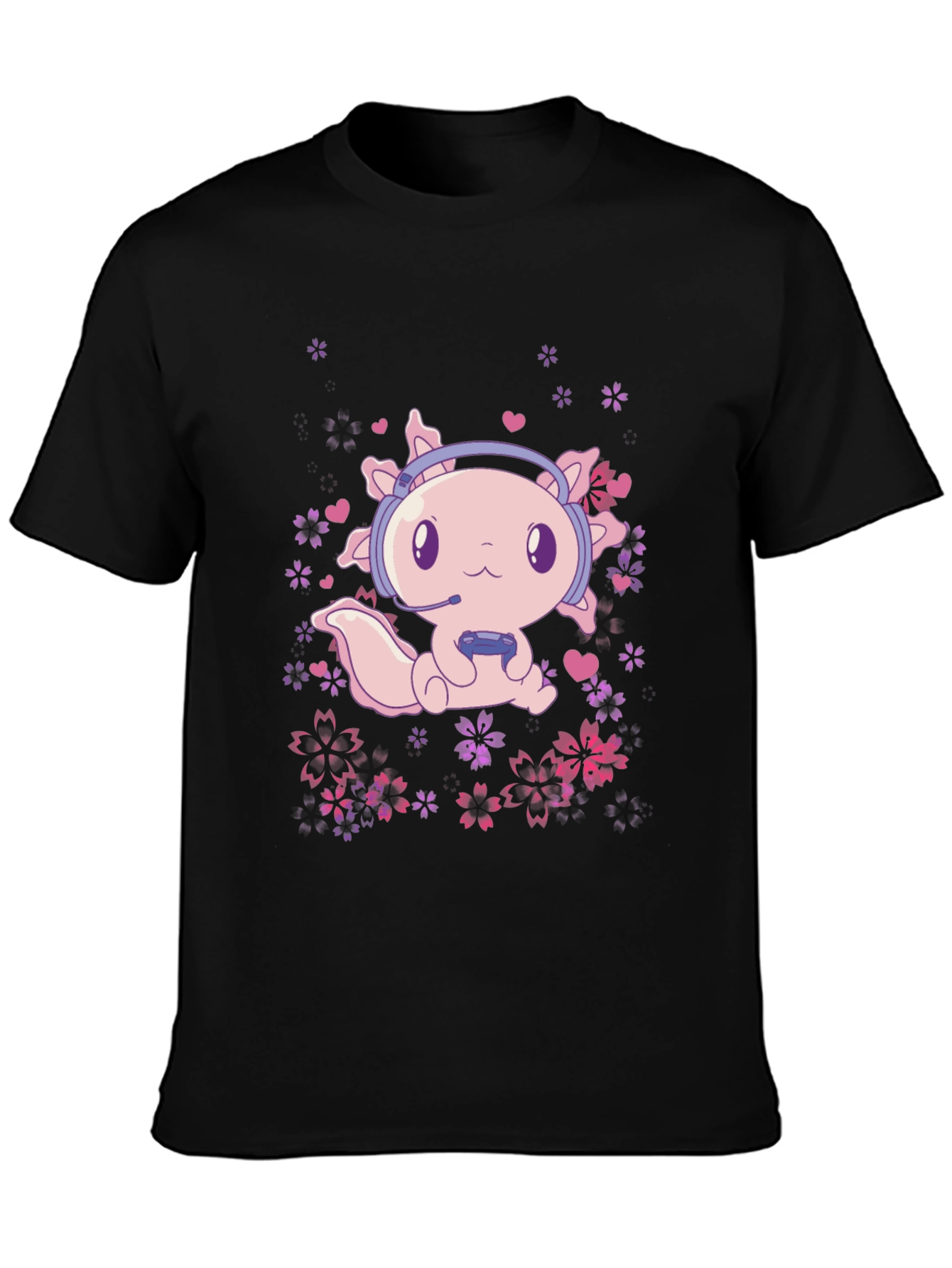Gamer Axolotl T-Shirt - Cute Gaming Tee
