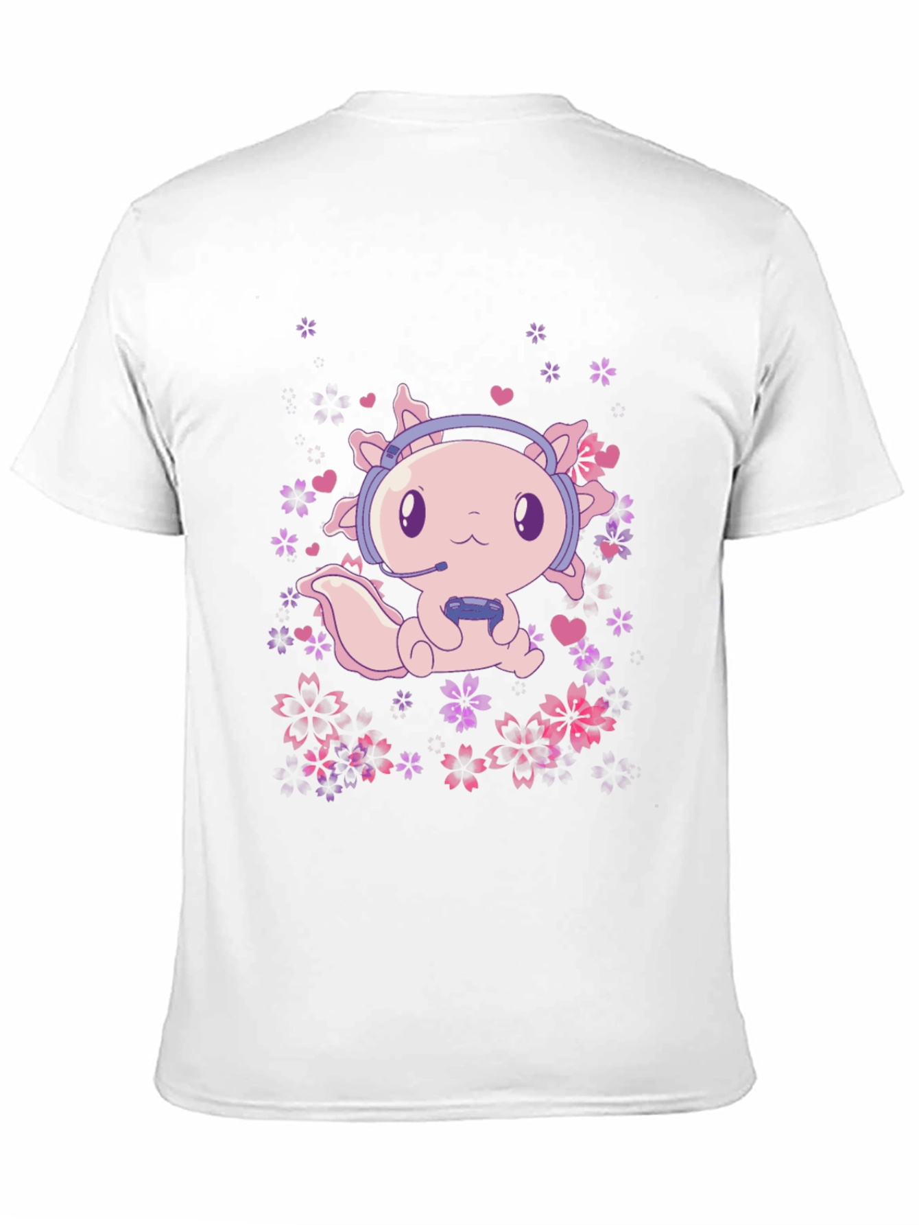 Gamer Axolotl T-Shirt - Cute Gaming Tee