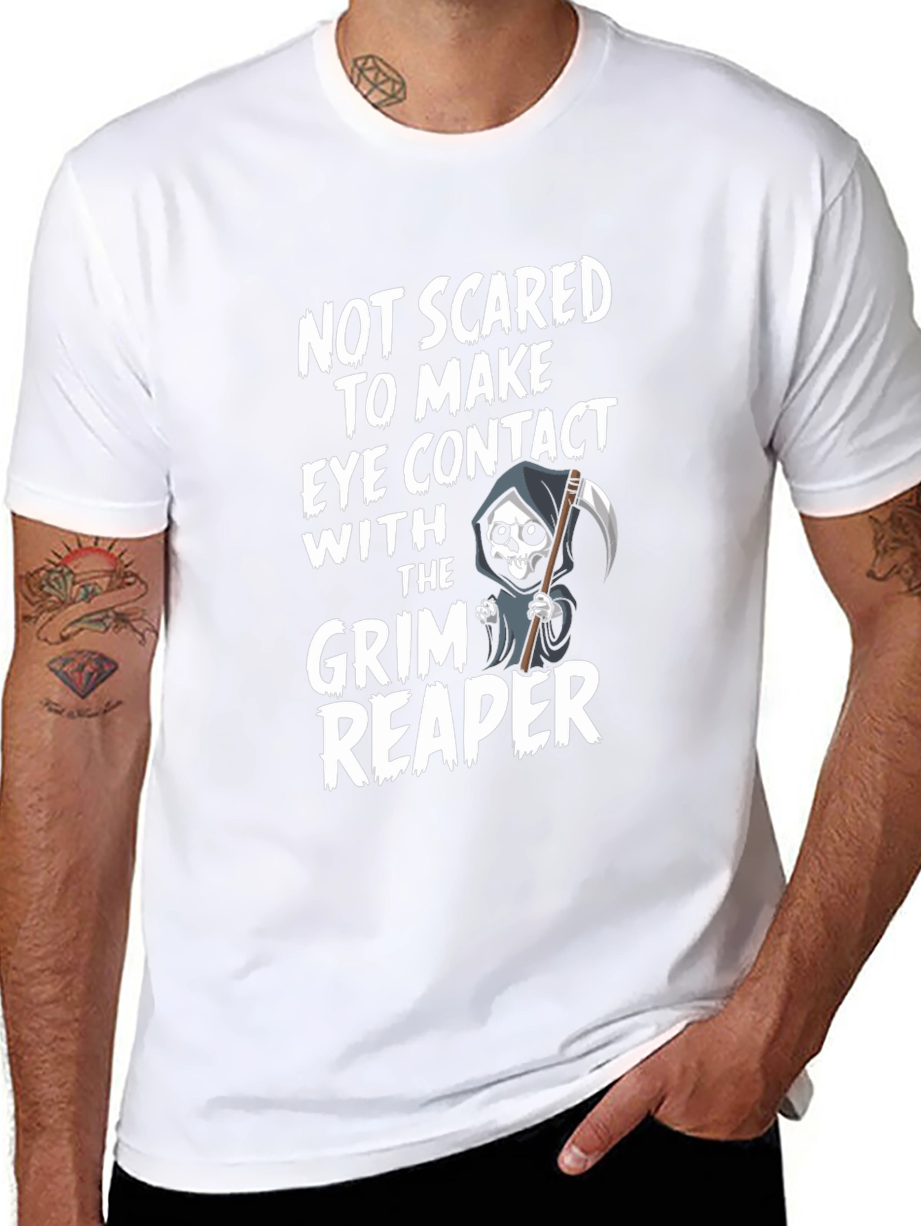 Grim Reaper Graphic T-Shirt - Halloween Spooky Tee