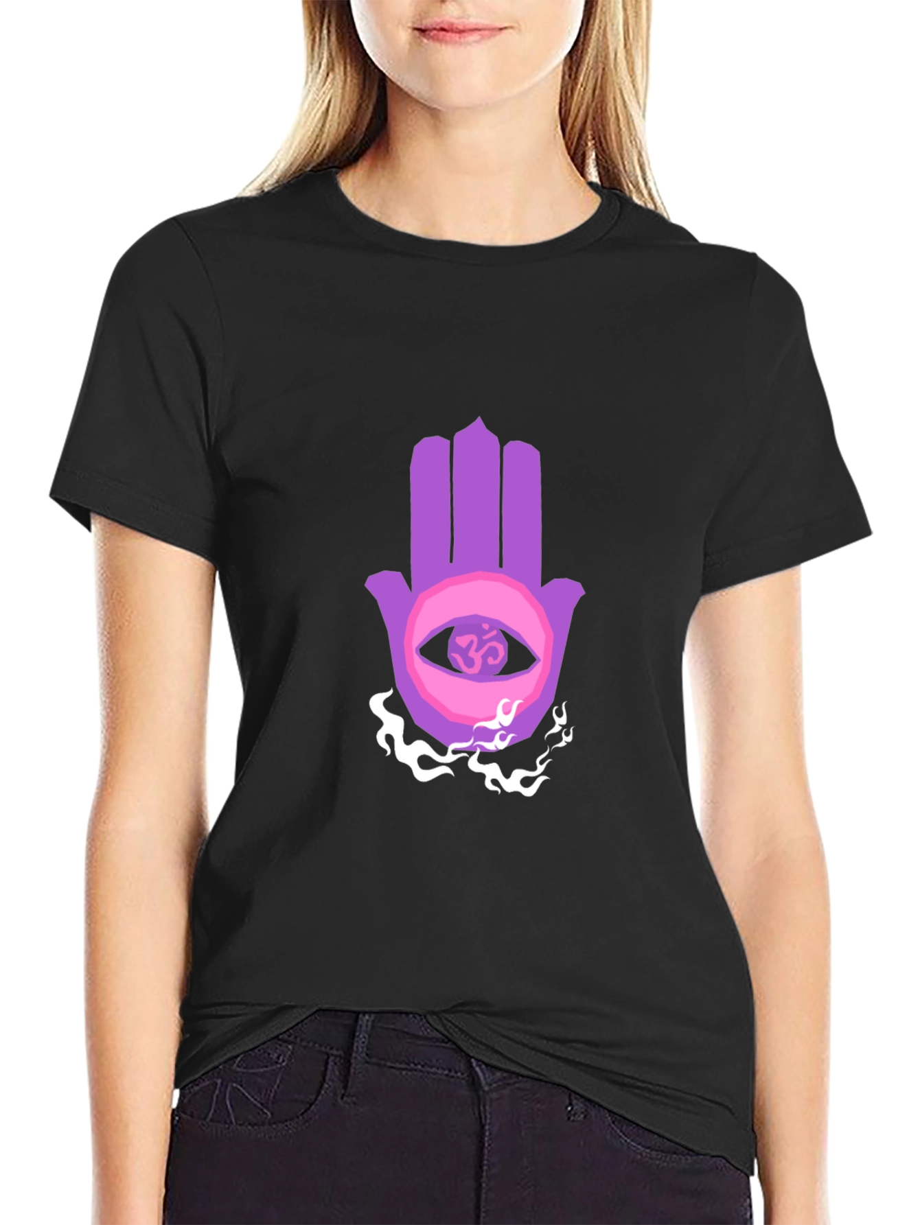 Hamsa Eye Graphic Tee - Spiritual Protection Shirt
